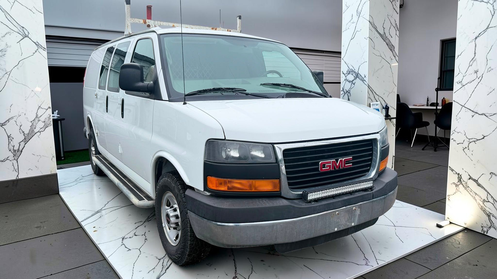 White 2015 GMC Savana Cargo Van Rear-Wheel Drive Automatic