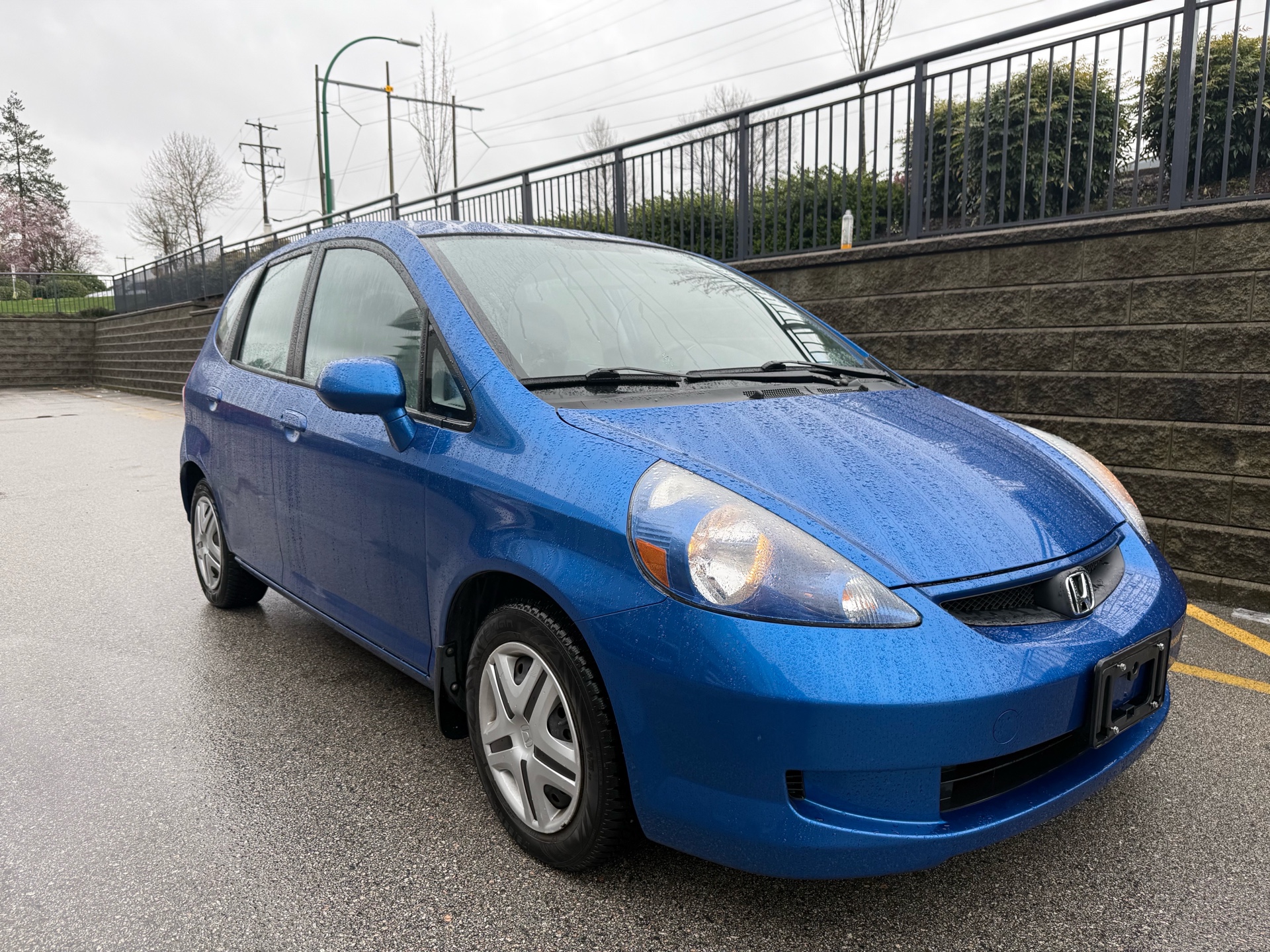 Blue 2007 Honda Fit LX Hatchback Automatic