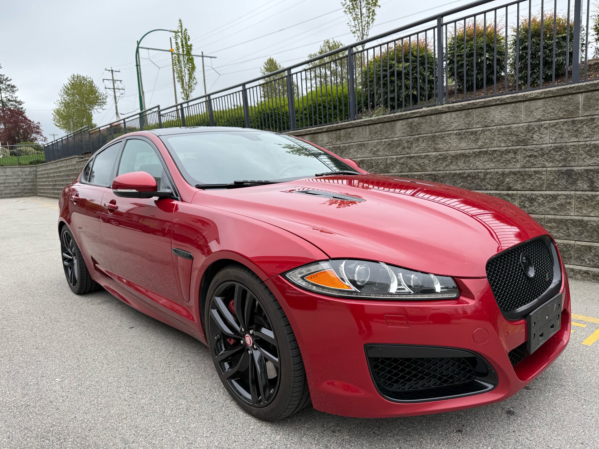 Red 2013 Jaguar XF XFR RWD Sedan Rear-Wheel Drive Automatic