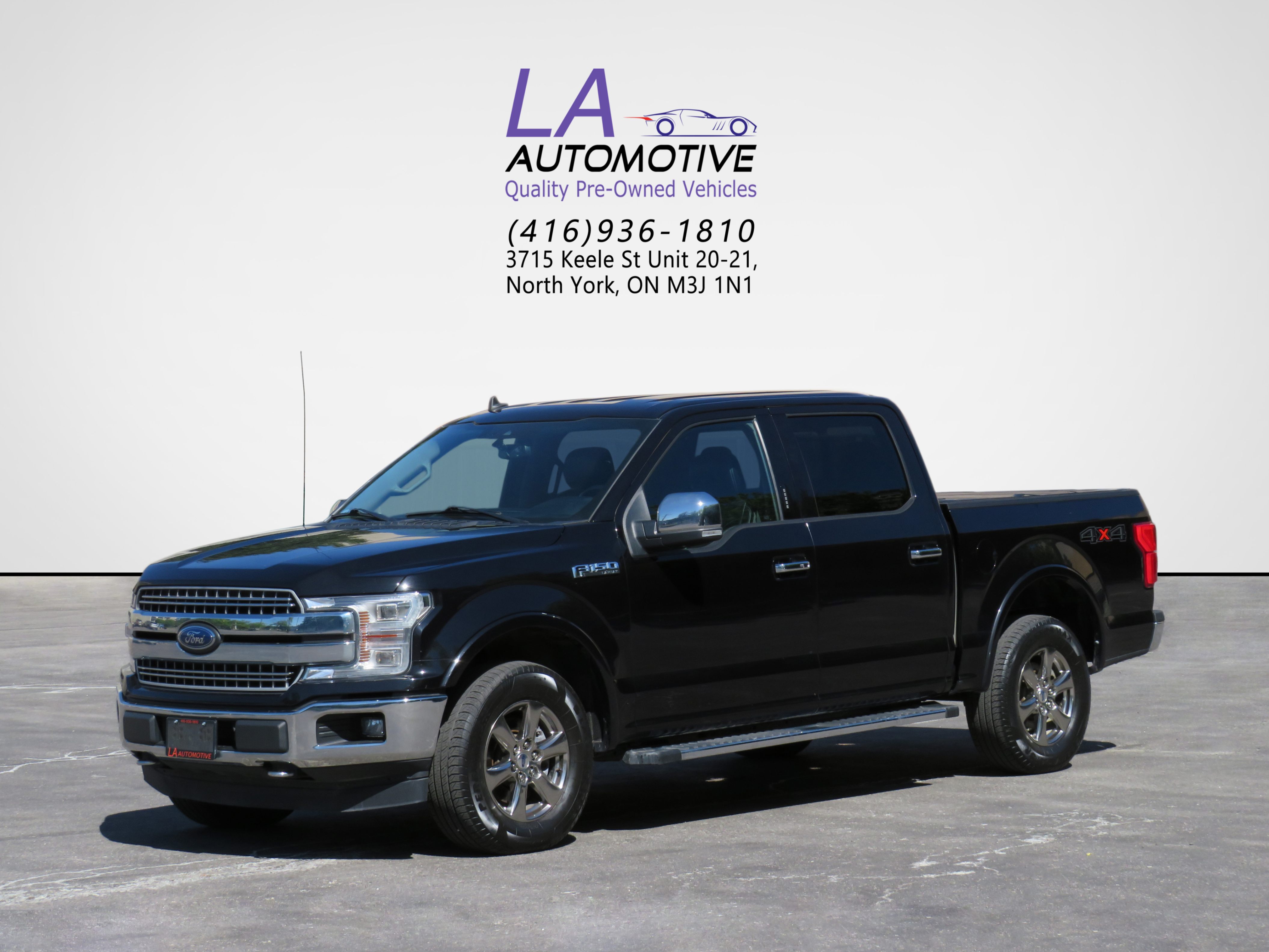 Black 2020 Ford F-150 Lariat SuperCrew 4WD Pickup Truck Four-Wheel Drive Automatic
