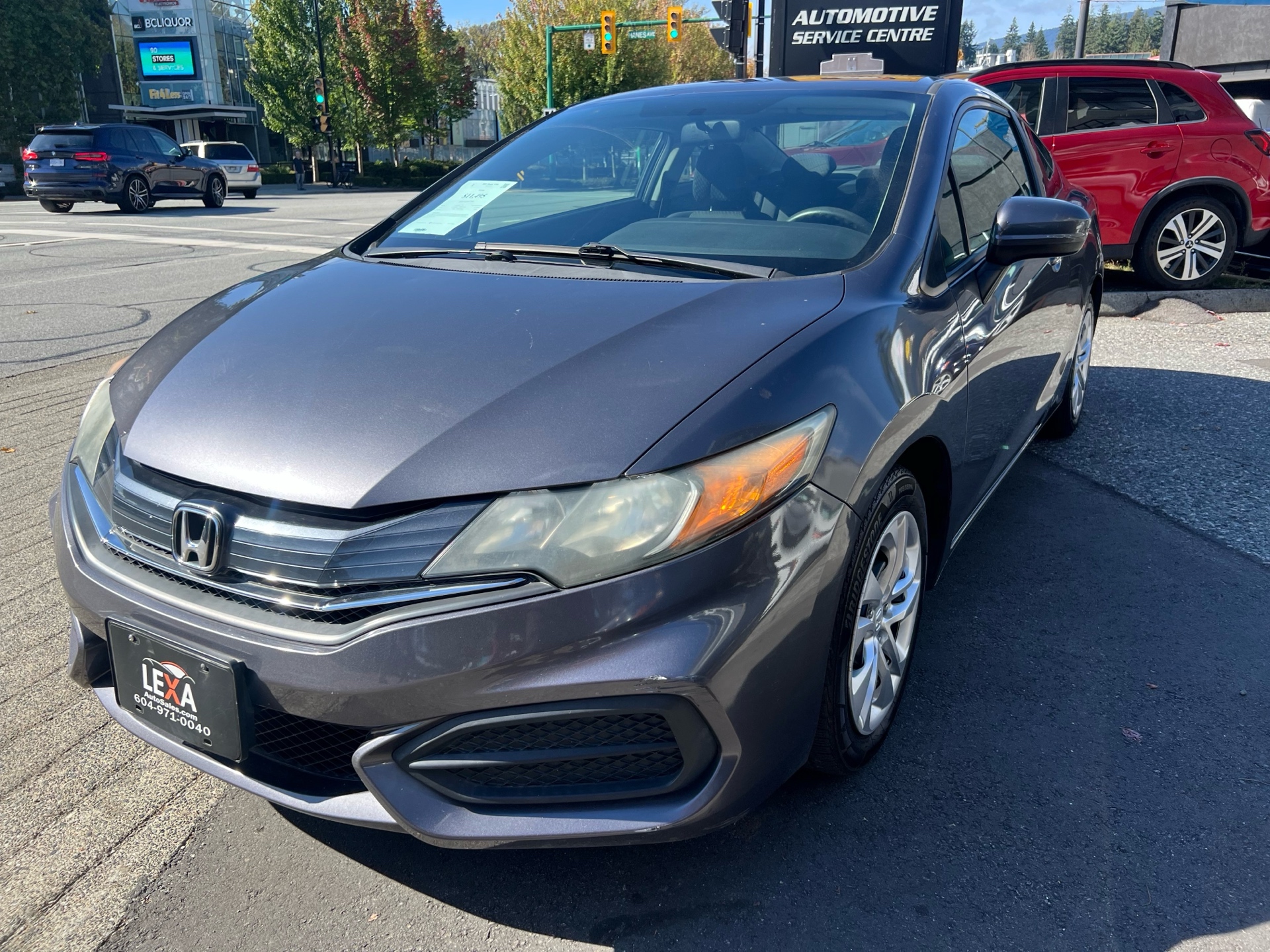 Gray 2015 Honda Civic Coupe Coupe Front-Wheel Drive Automatic