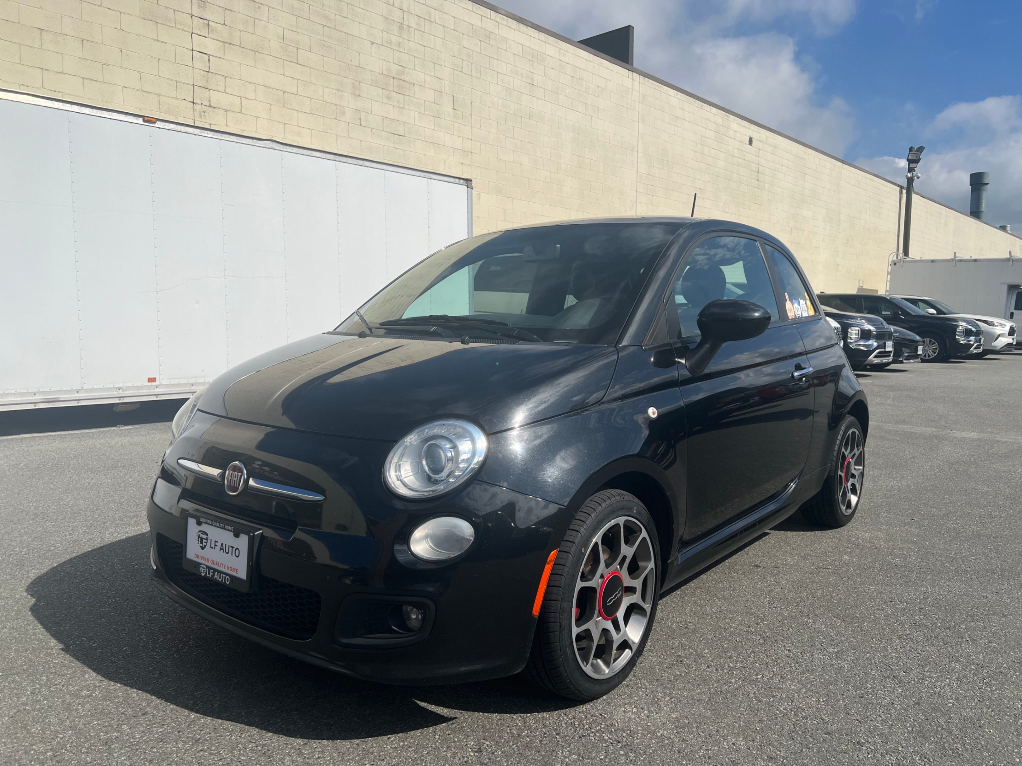 Black 2012 FIAT 500 Hatchback Front-Wheel Drive Automatic