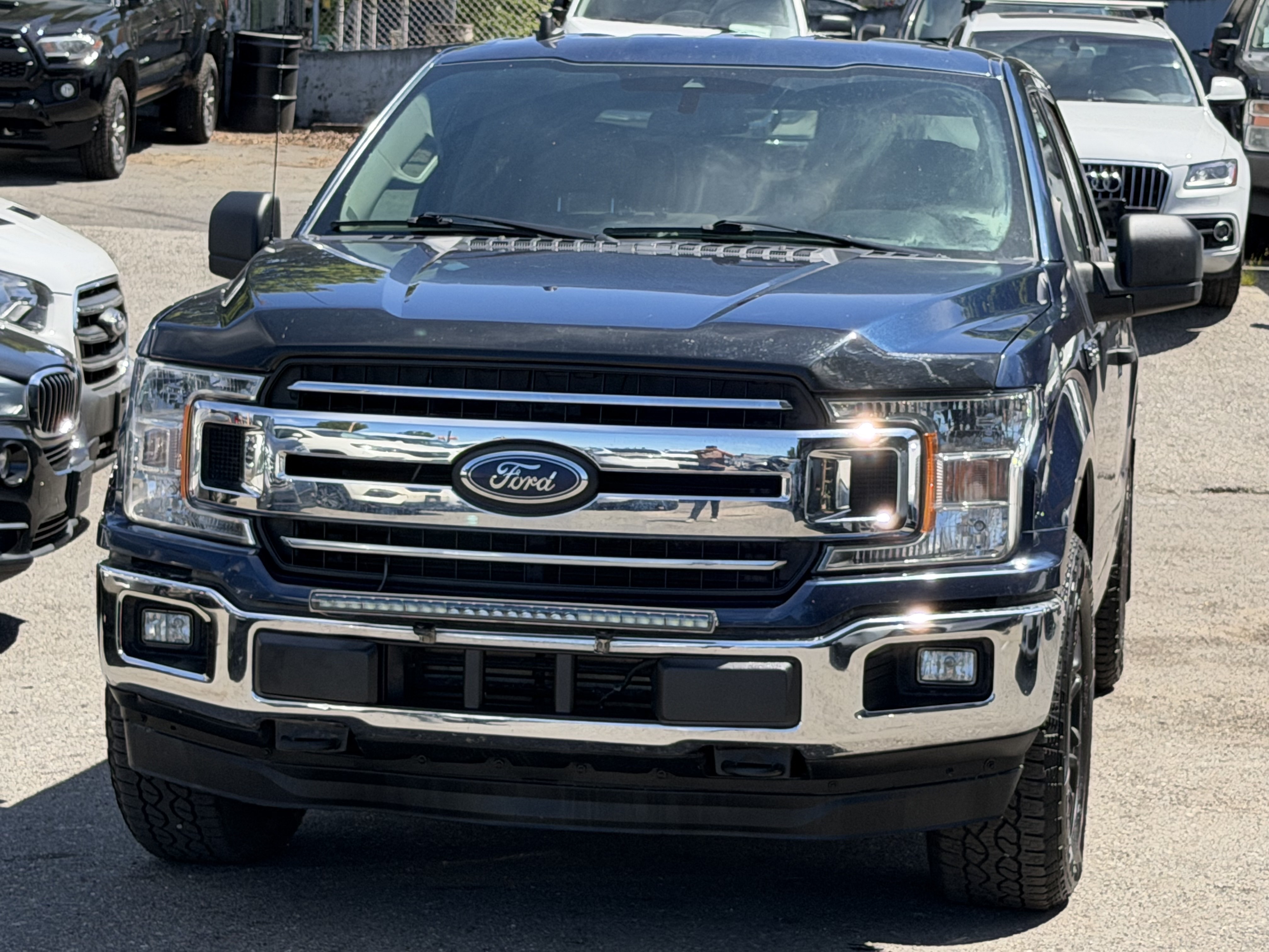 Blue 2020 Ford F-150 Pickup Truck Four-Wheel Drive Automatic