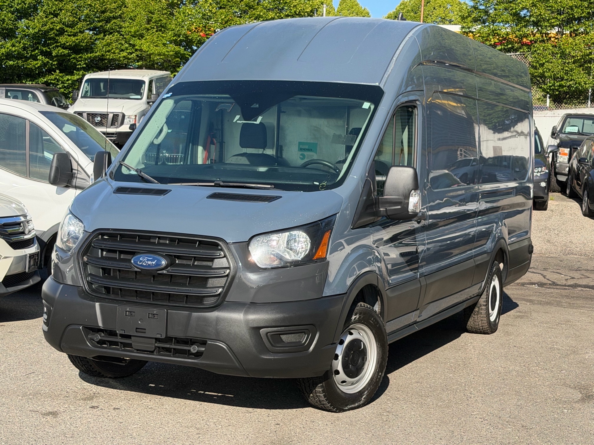 Gray 2020 Ford Transit Cargo Van Rear-Wheel Drive Automatic