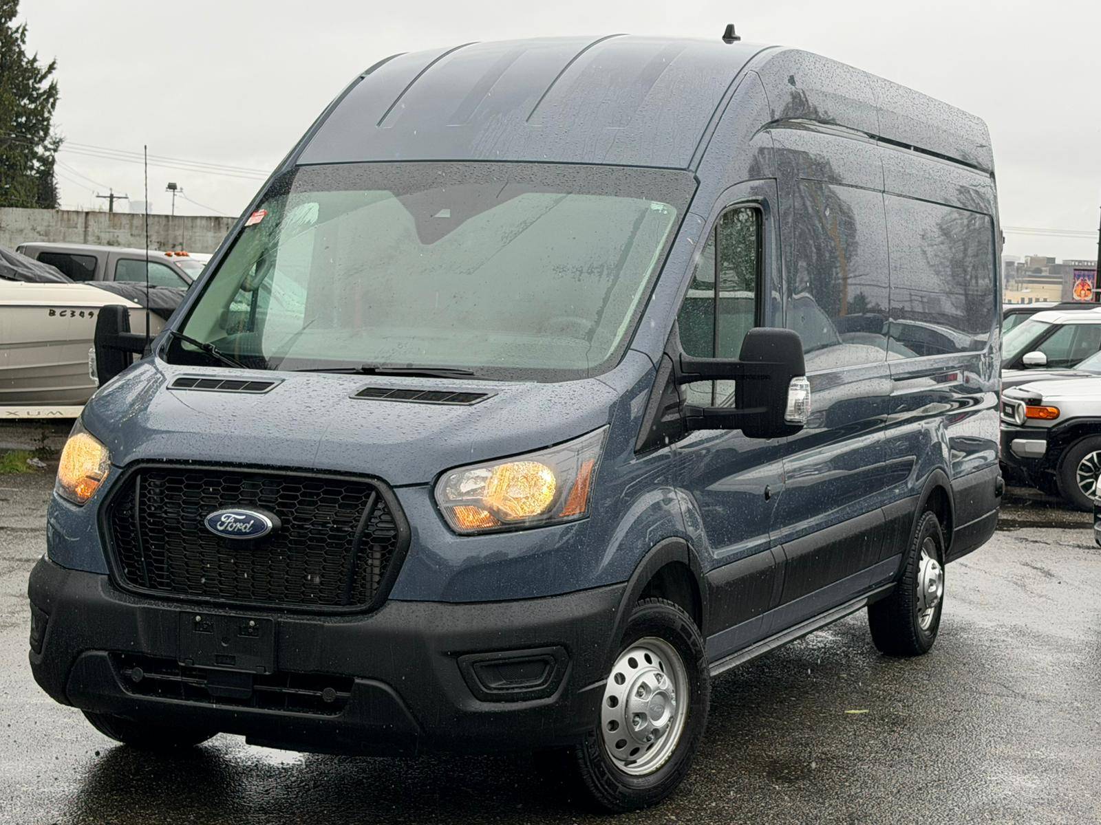 Blue 2021 Ford Transit Cargo Van All-Wheel Drive Automatic