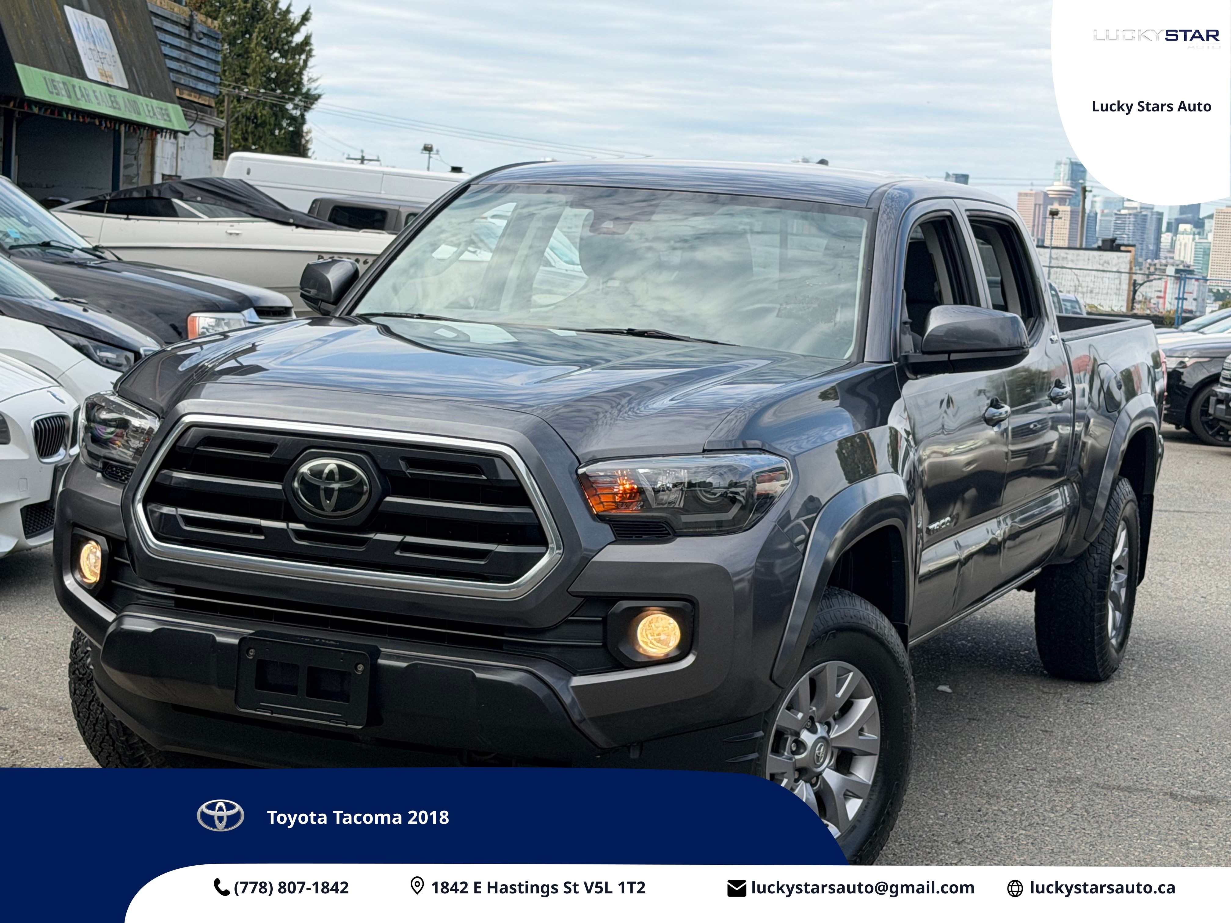 Gray 2018 Toyota Tacoma Pickup Truck Four-Wheel Drive Automatic