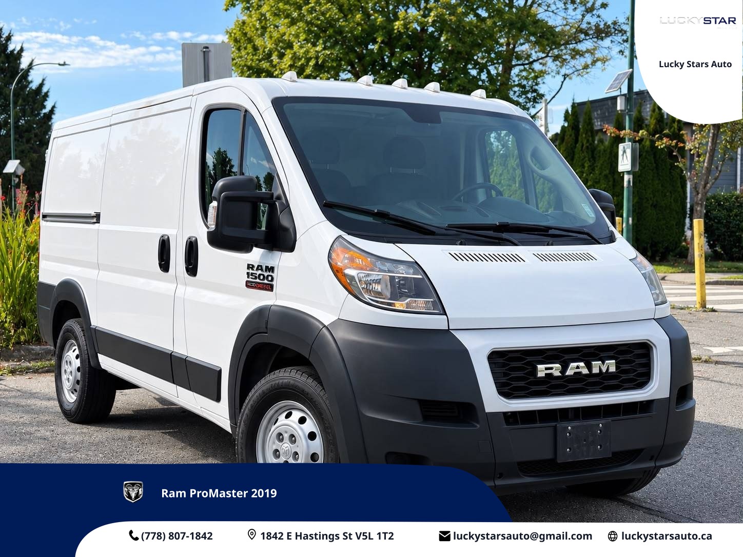 White 2019 RAM ProMaster Van Front-Wheel Drive Automatic