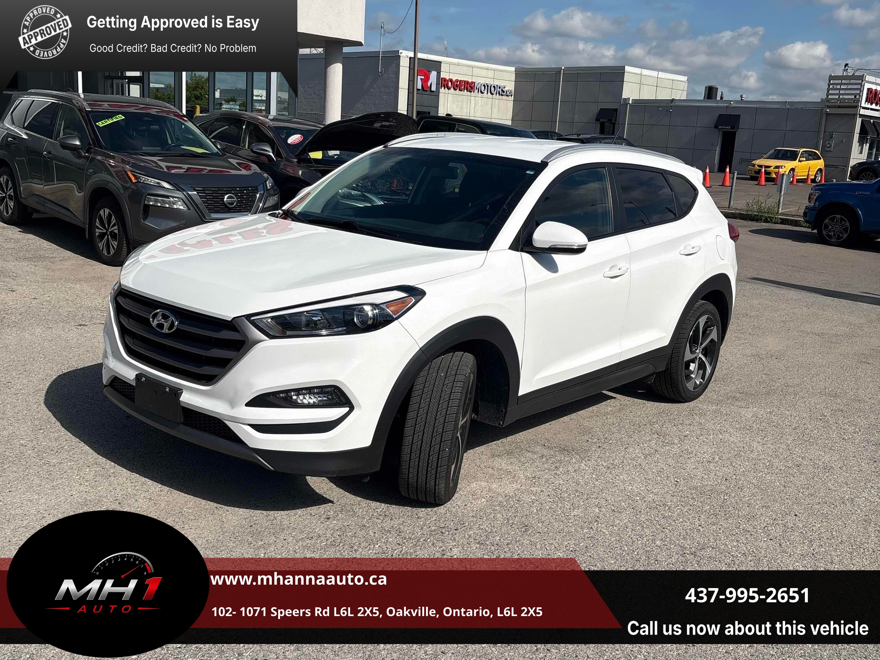 White 2016 Hyundai Tucson SUV / Crossover  Automatic