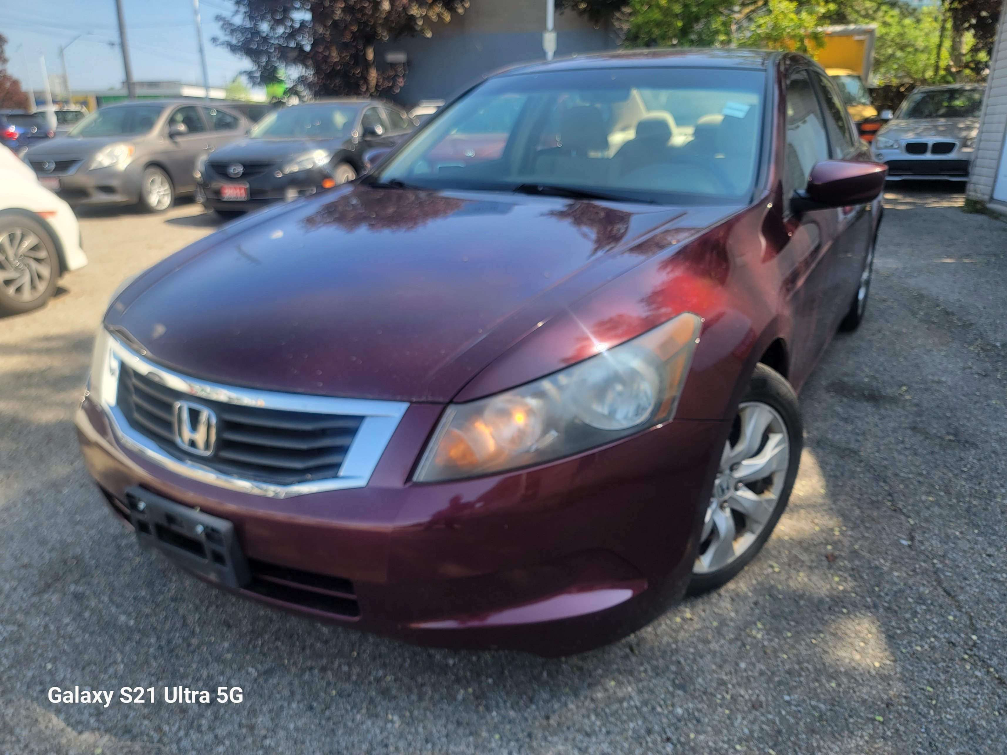 Red (Maroon) 2009 Honda Accord Sedan Front-Wheel Drive Automatic