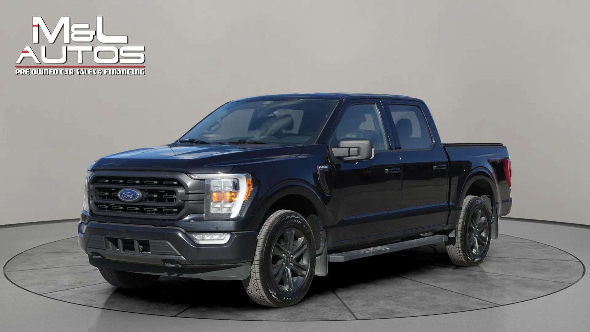 Black 2021 Ford F-150 XL SuperCrew 4WD Pickup Truck Four-Wheel Drive Automatic
