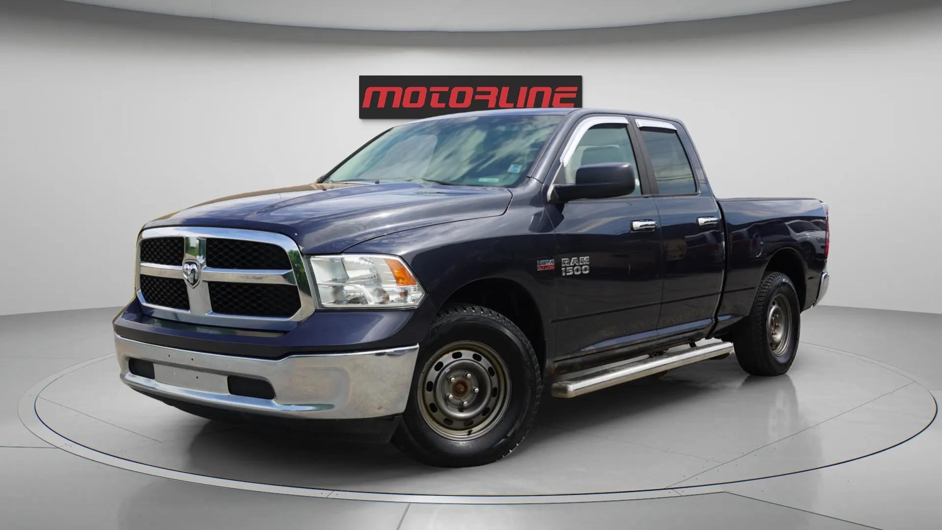 Blue 2014 RAM 1500 SLT Quad Cab 4WD Pickup Truck Four-Wheel Drive Automatic