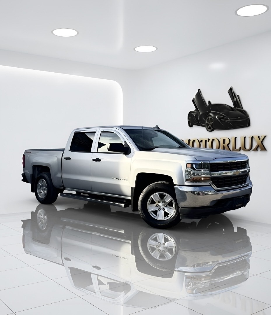 Silver 2018 Chevrolet Silverado 1500 Pickup Truck Four-Wheel Drive Automatic
