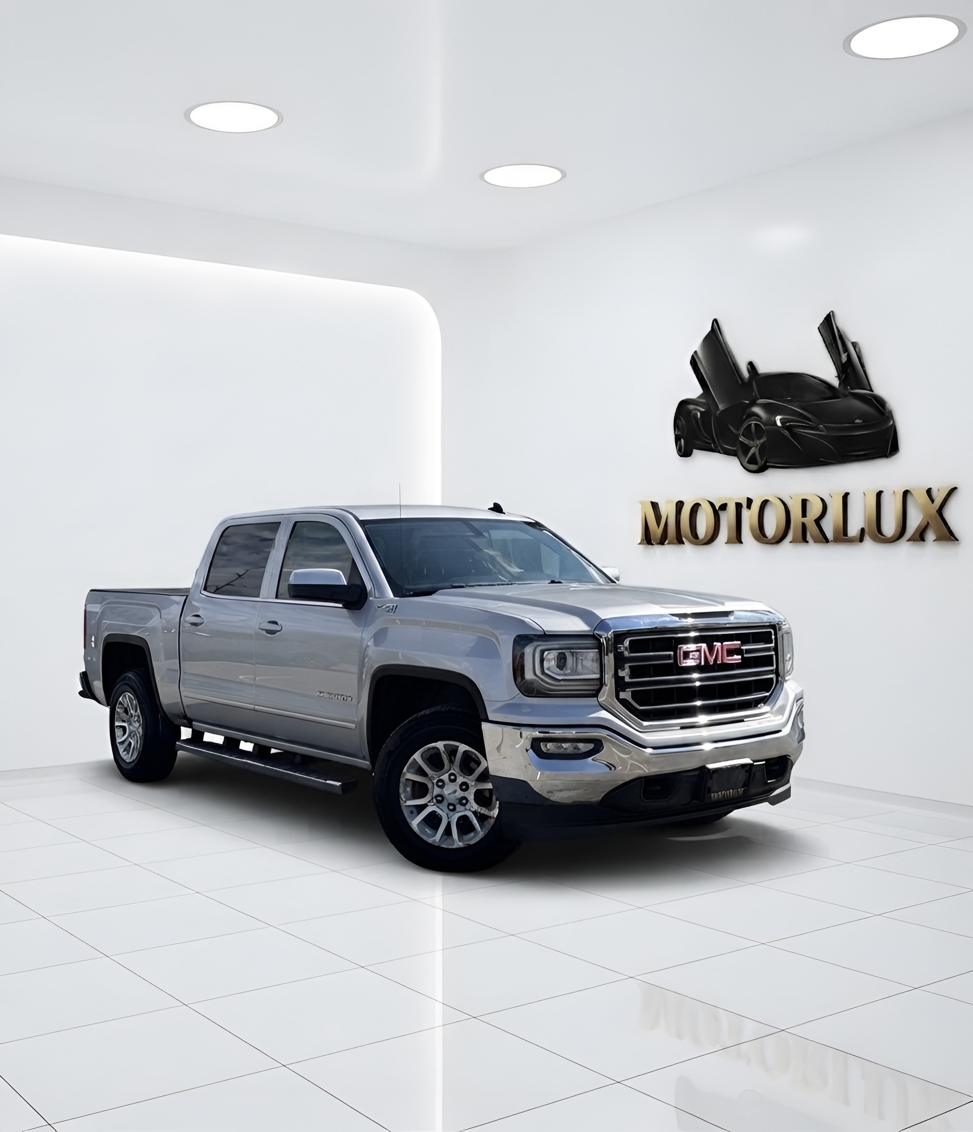 Silver 2018 GMC Sierra 1500 Pickup Truck Four-Wheel Drive Automatic