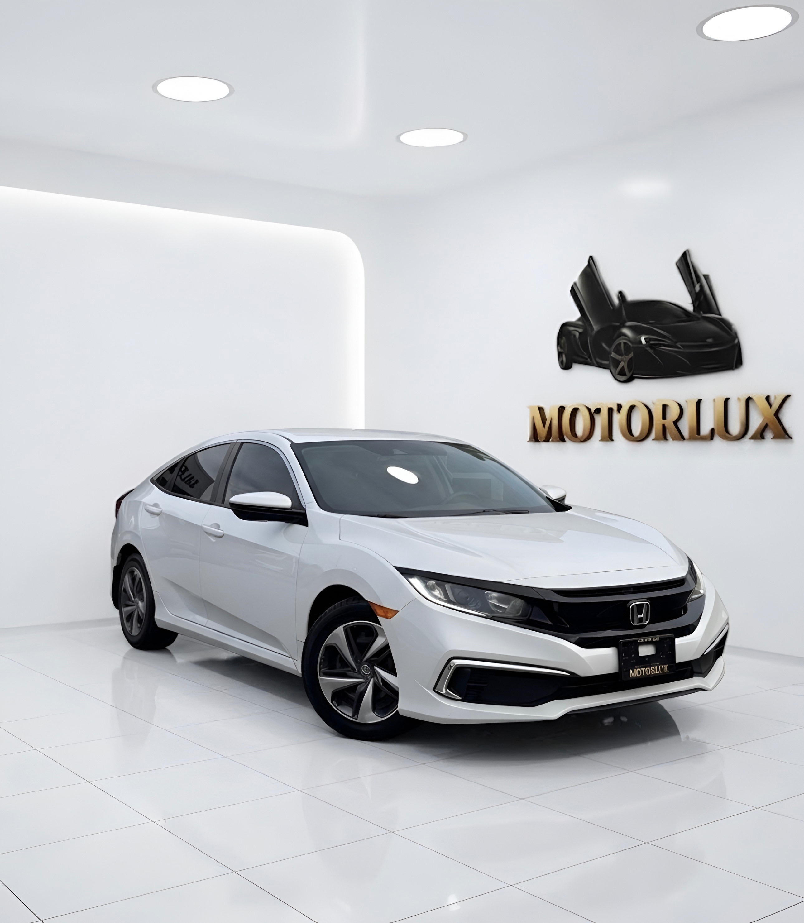 White 2020 Honda Civic Sedan Front-Wheel Drive Automatic