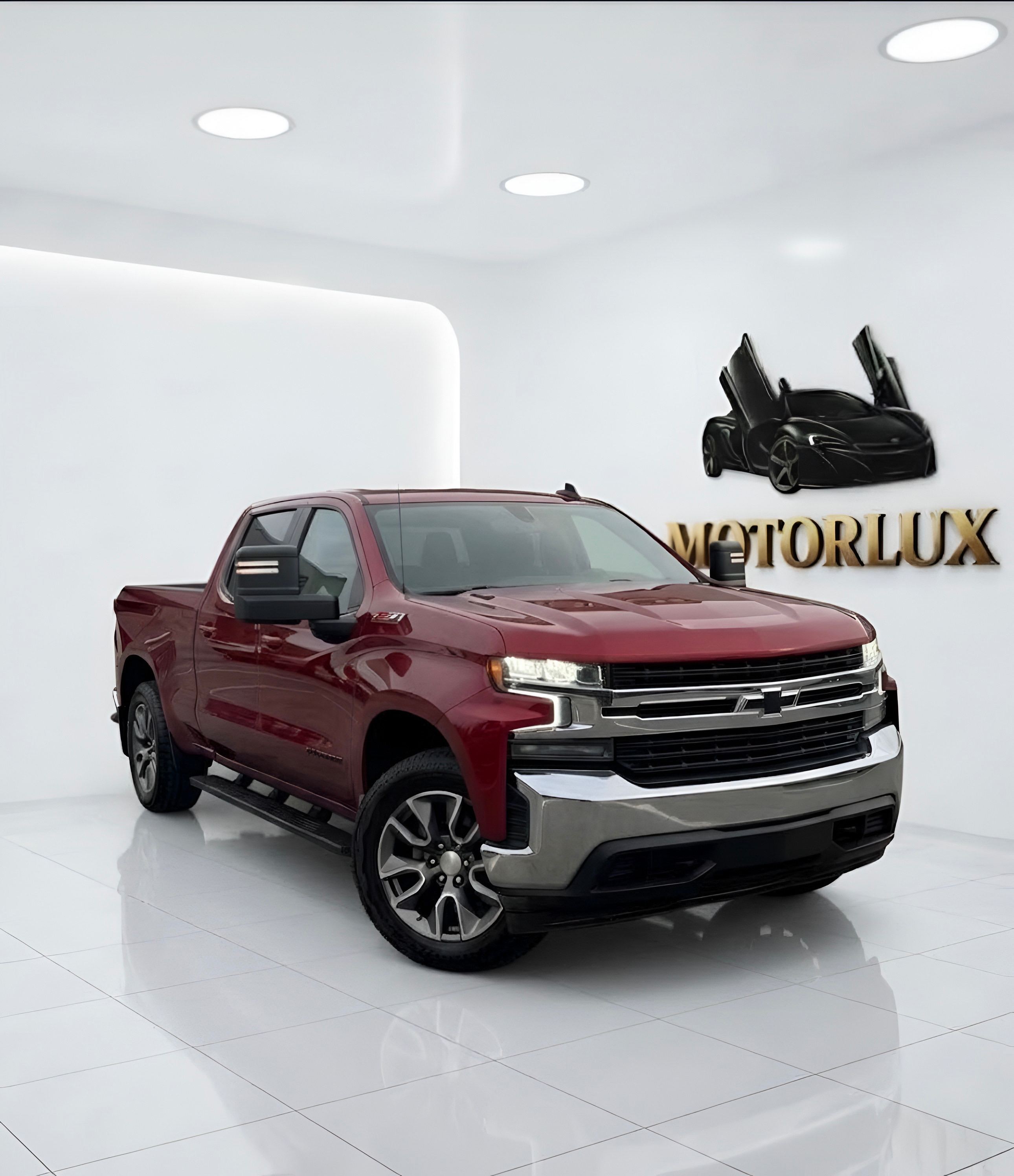 Red 2021 Chevrolet Silverado 1500 Pickup Truck Four-Wheel Drive Automatic