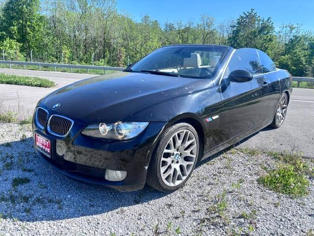Black 2009 BMW 3 Series Convertible Rear-Wheel Drive Automatic