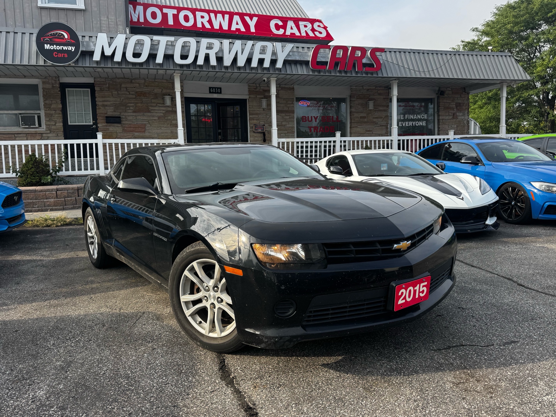 Black 2015 Chevrolet Camaro Coupe Rear-Wheel Drive Manual