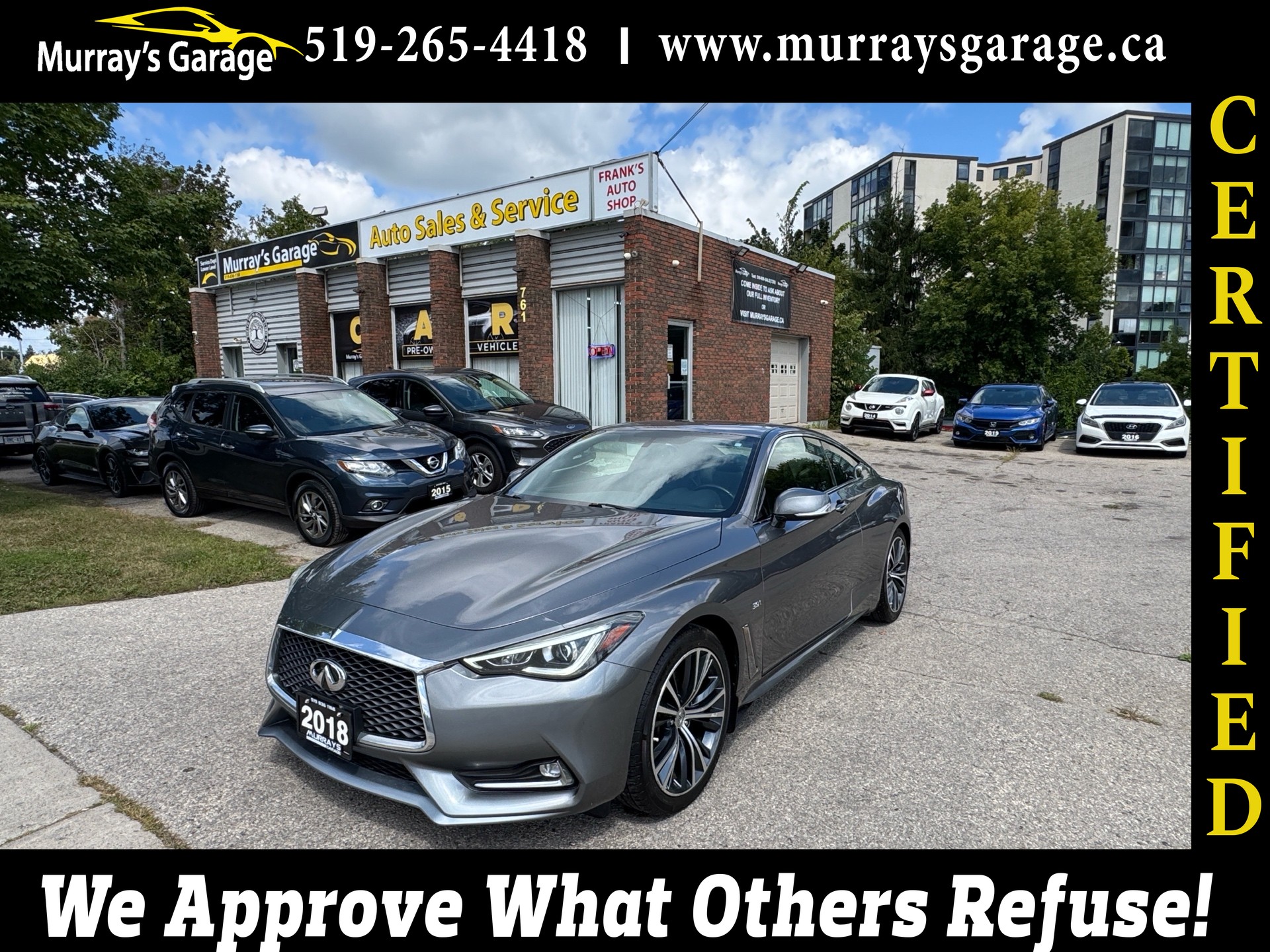 Gray 2018 INFINITI Q60 Coupe All-Wheel Drive Automatic