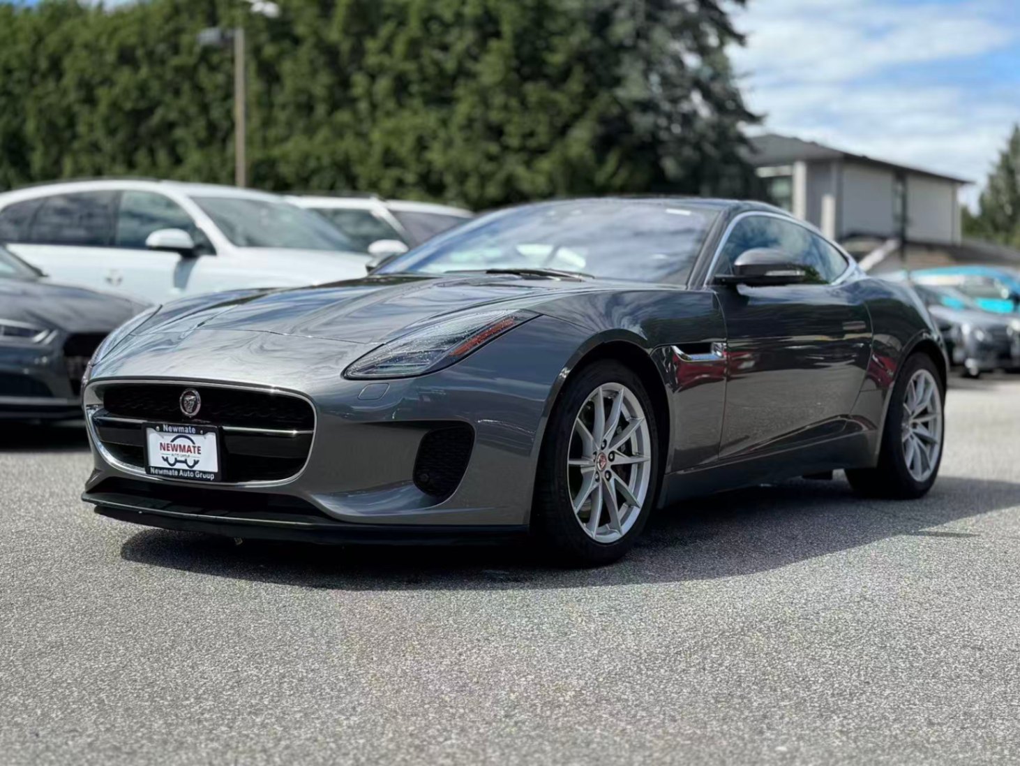 Gray 2018 Jaguar F-TYPE 296HP Coupe RWD Coupe Rear-Wheel Drive Automatic