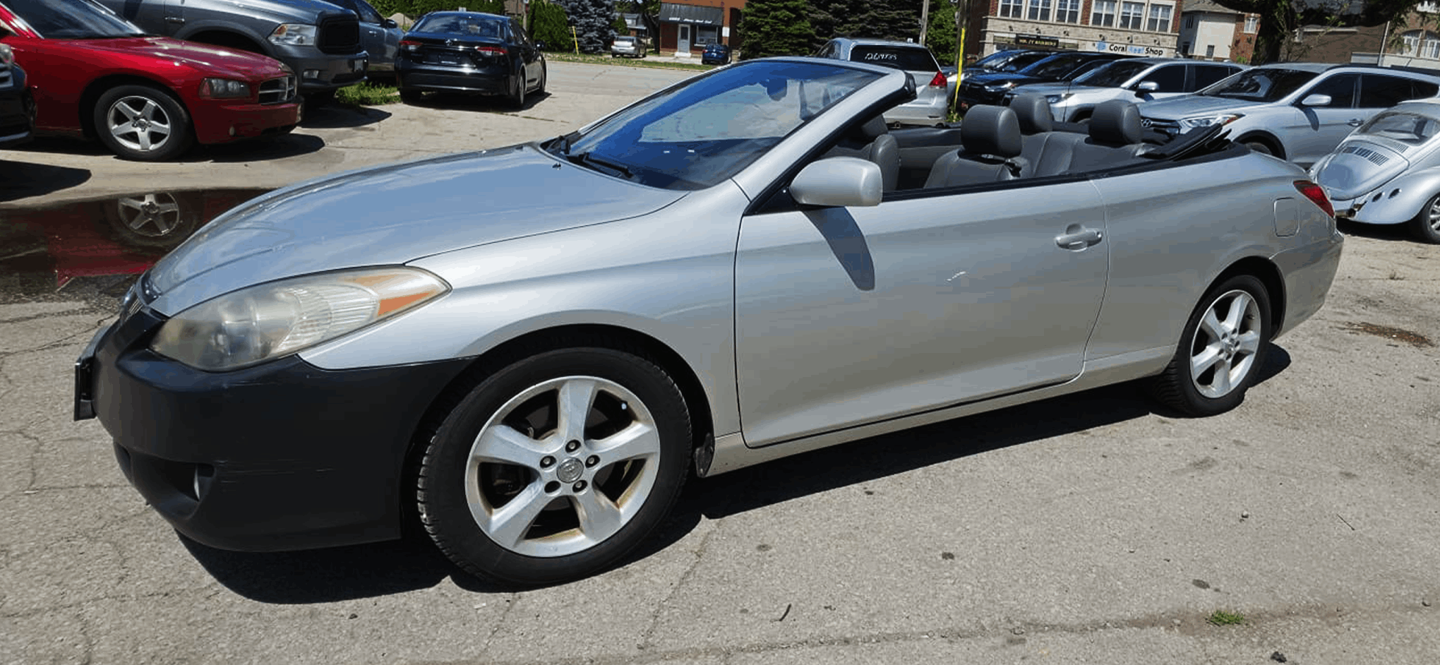 Silver 2005 Toyota Camry Solara Convertible Front-Wheel Drive Automatic
