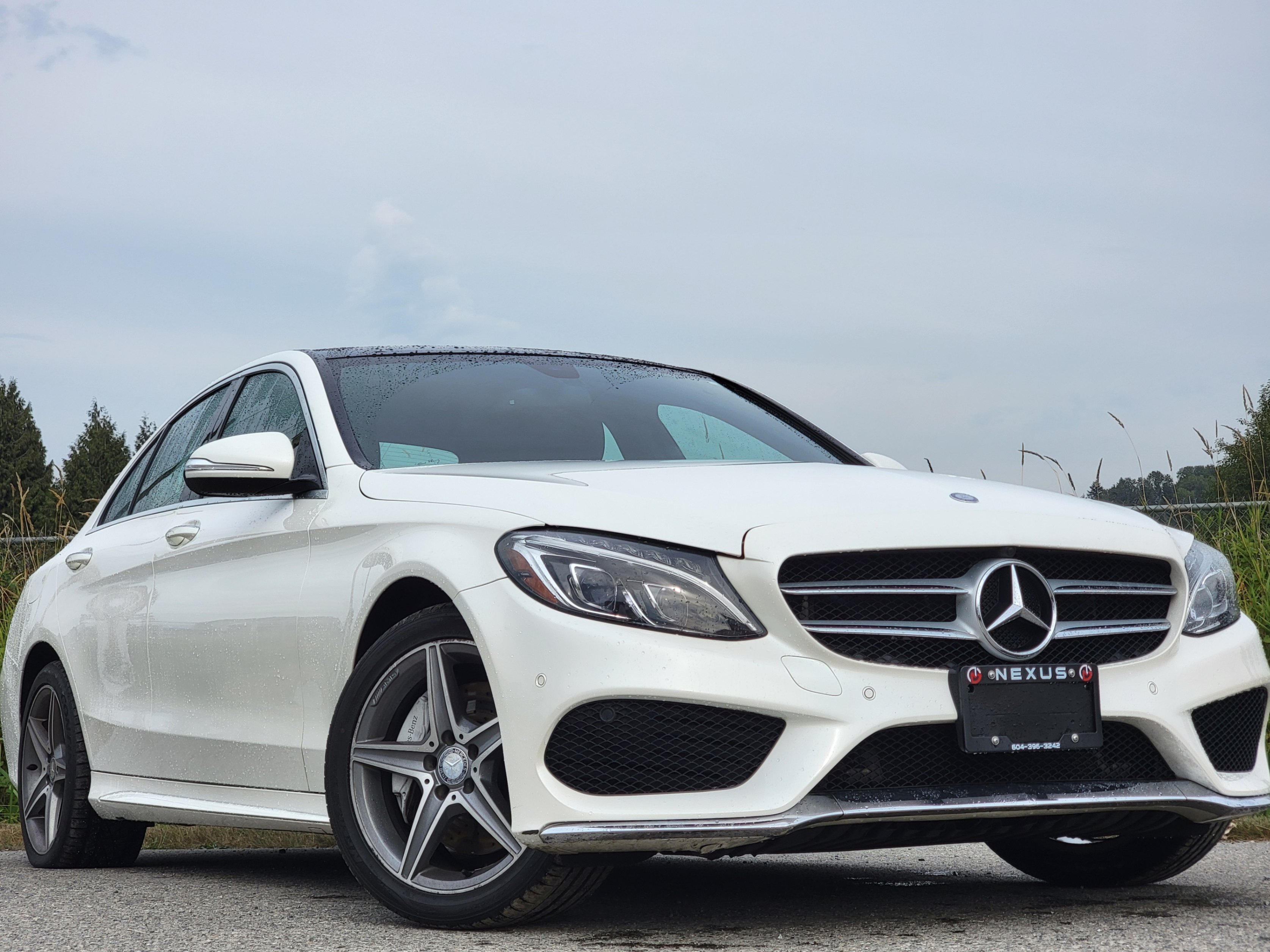 White 2015 Mercedes-Benz C-Class Sedan All-Wheel Drive Automatic