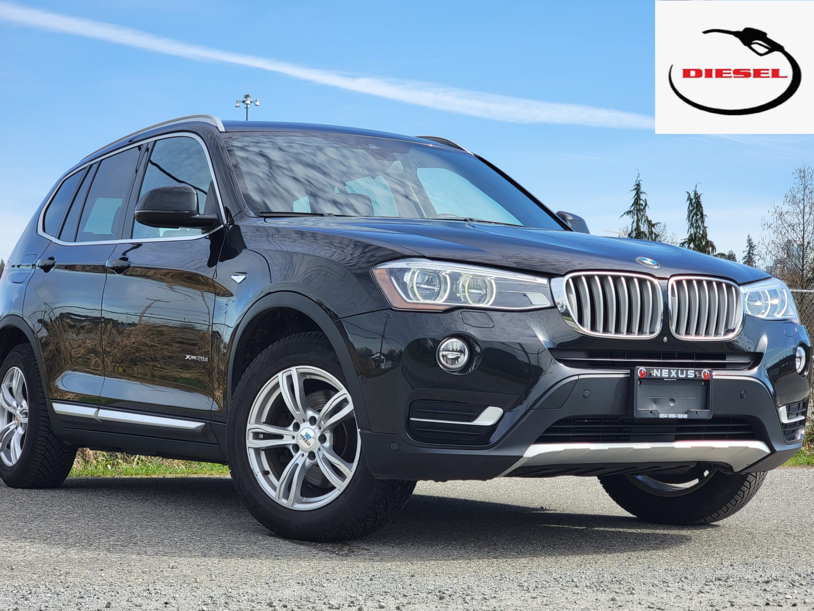 Black 2016 BMW X3 xDrive28d AWD SUV / Crossover All-Wheel Drive Automatic