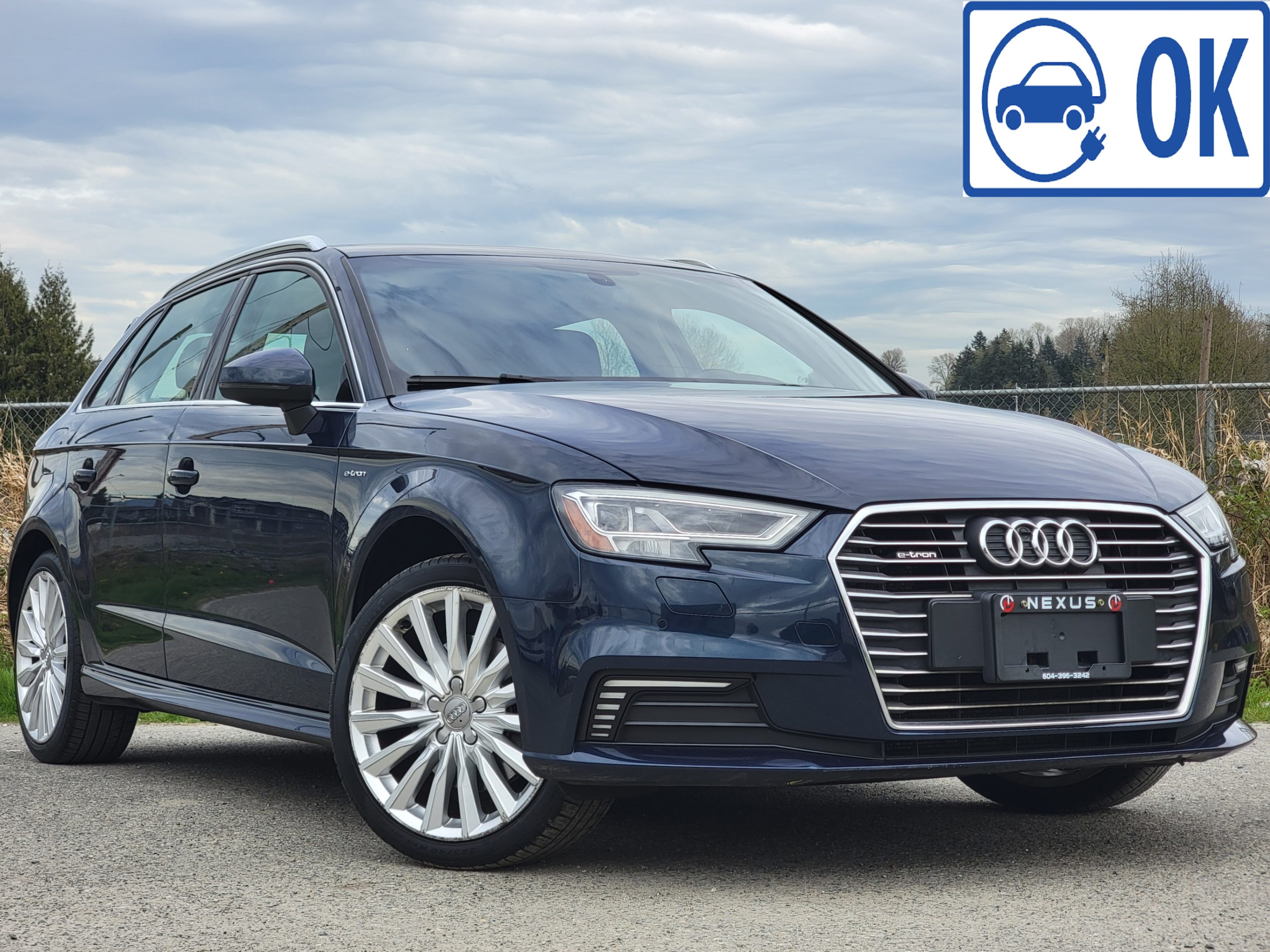 Blue 2017 Audi A3 Sportback Wagon Automatic
