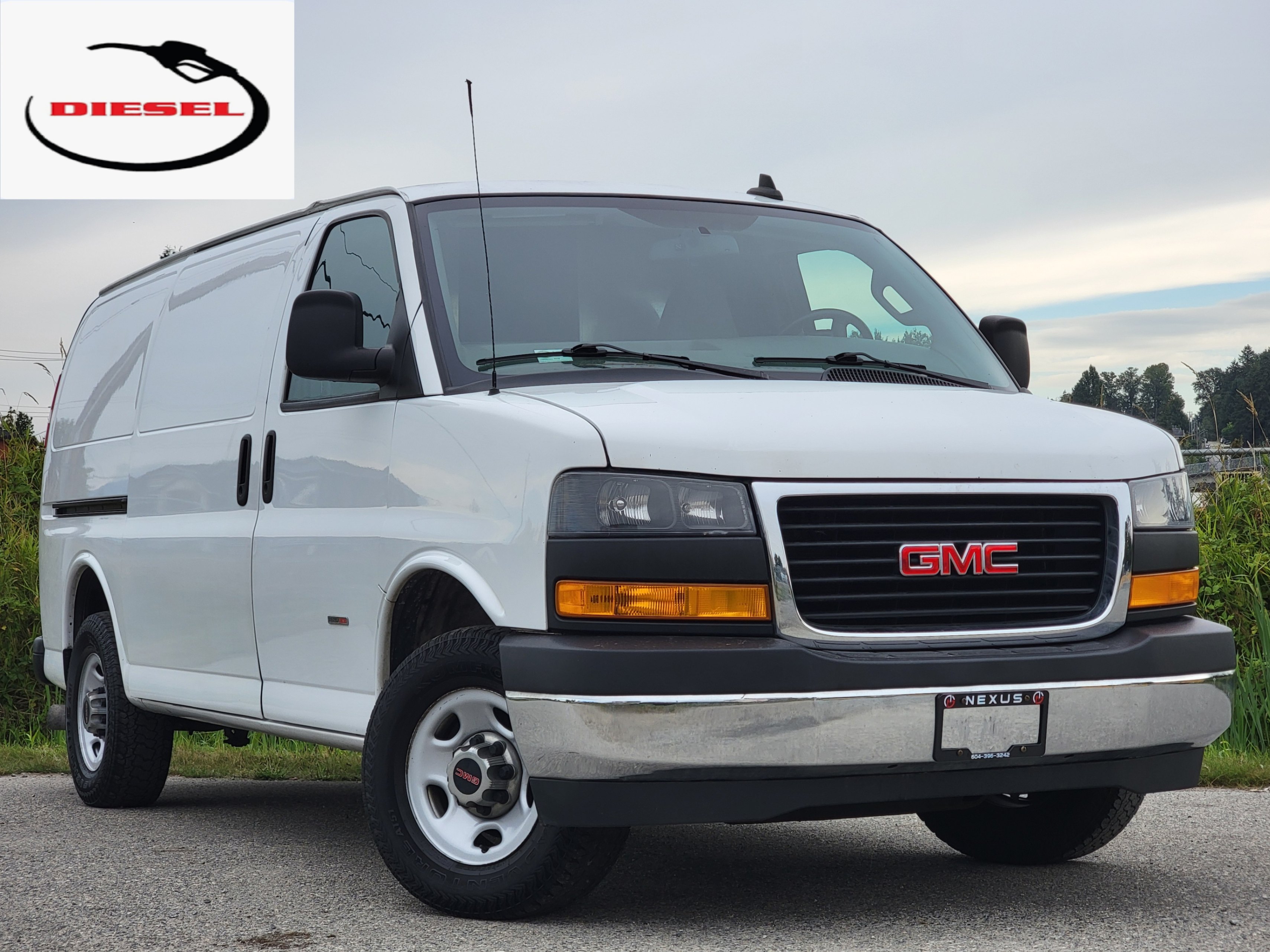 White 2020 GMC Savana Cargo Van Rear-Wheel Drive 8-Speed Automatic