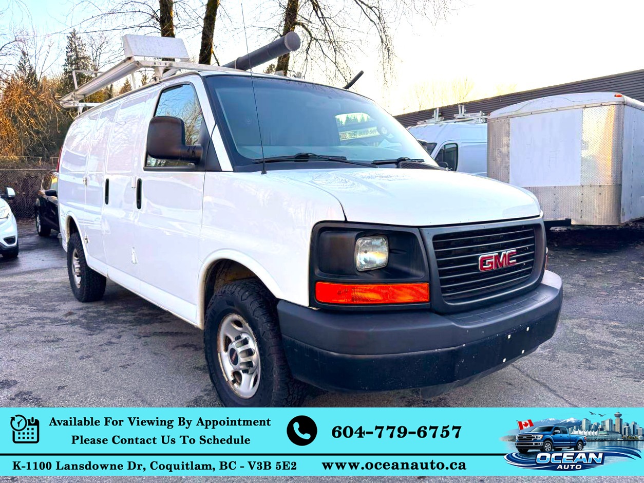 White 2016 GMC Savana Cargo Van Rear-Wheel Drive Automatic