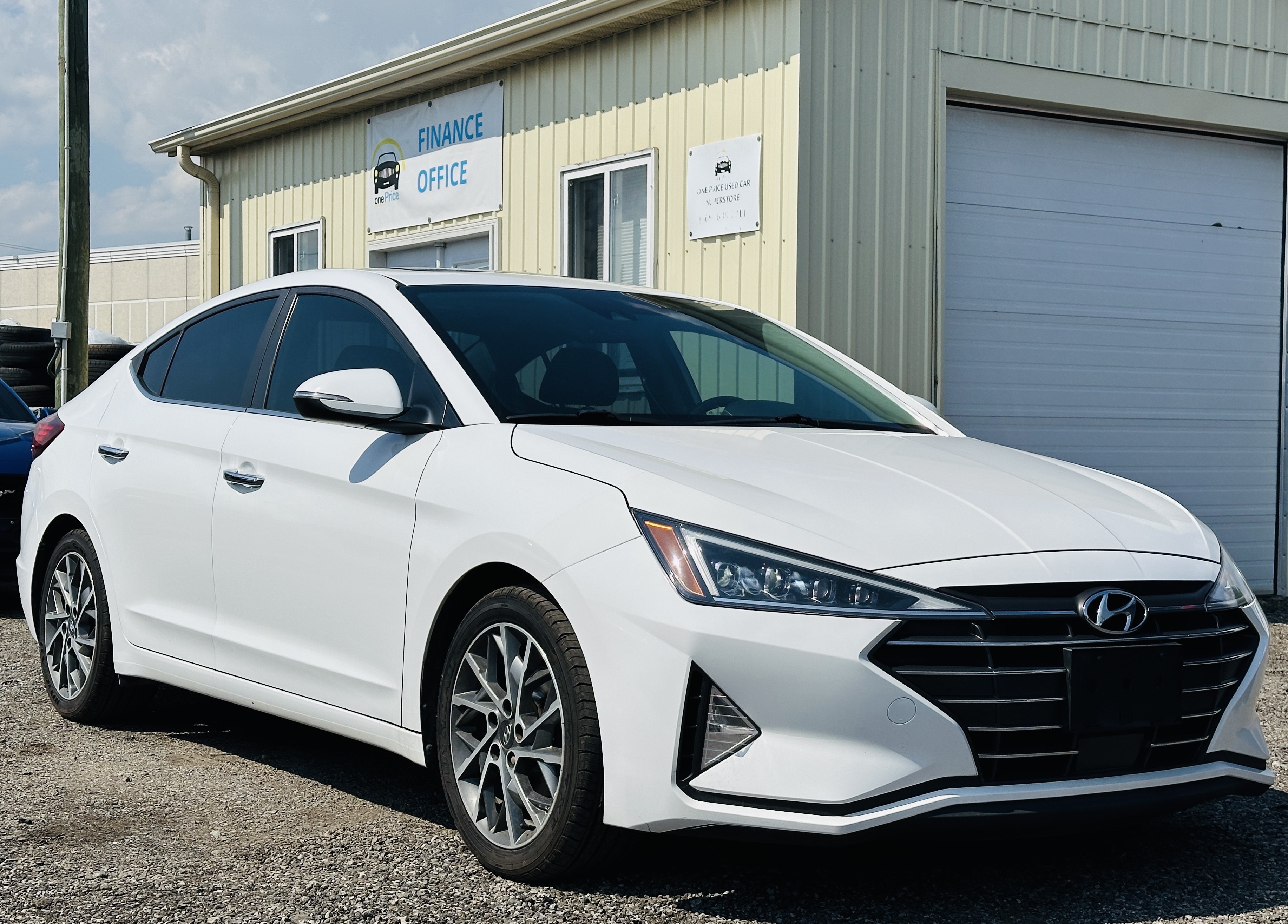 Polar White 2019 Hyundai Elantra Sedan Automatic