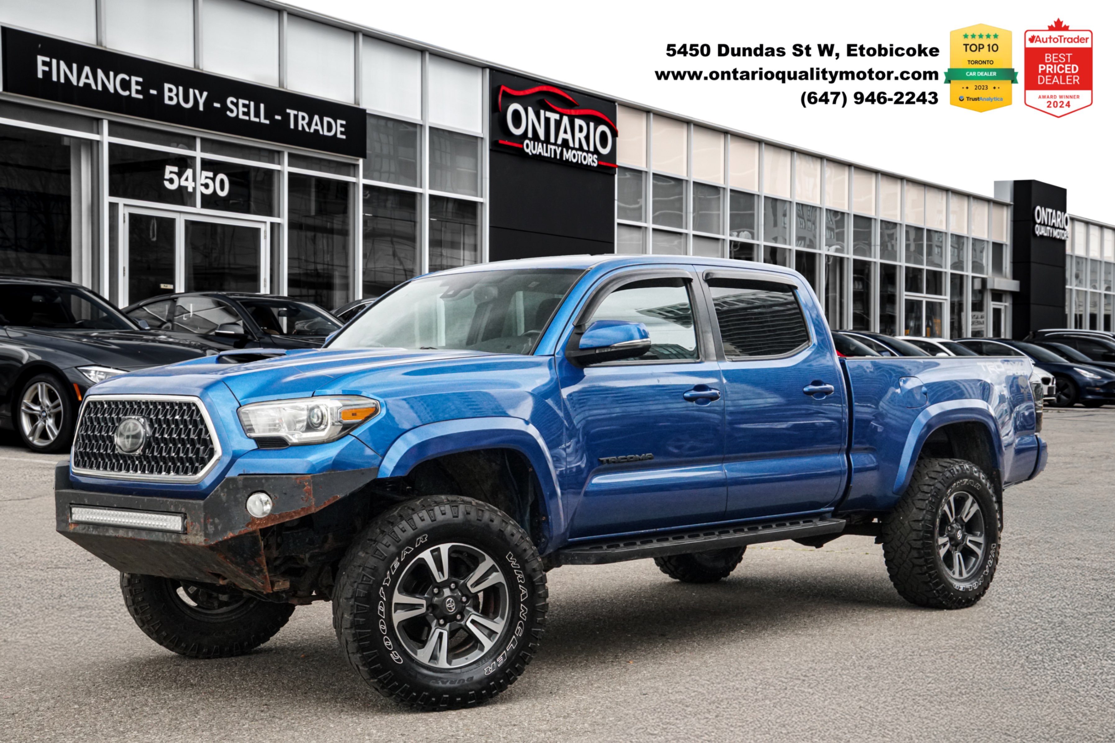 Blue 2018 Toyota Tacoma Pickup Truck Four-Wheel Drive Automatic