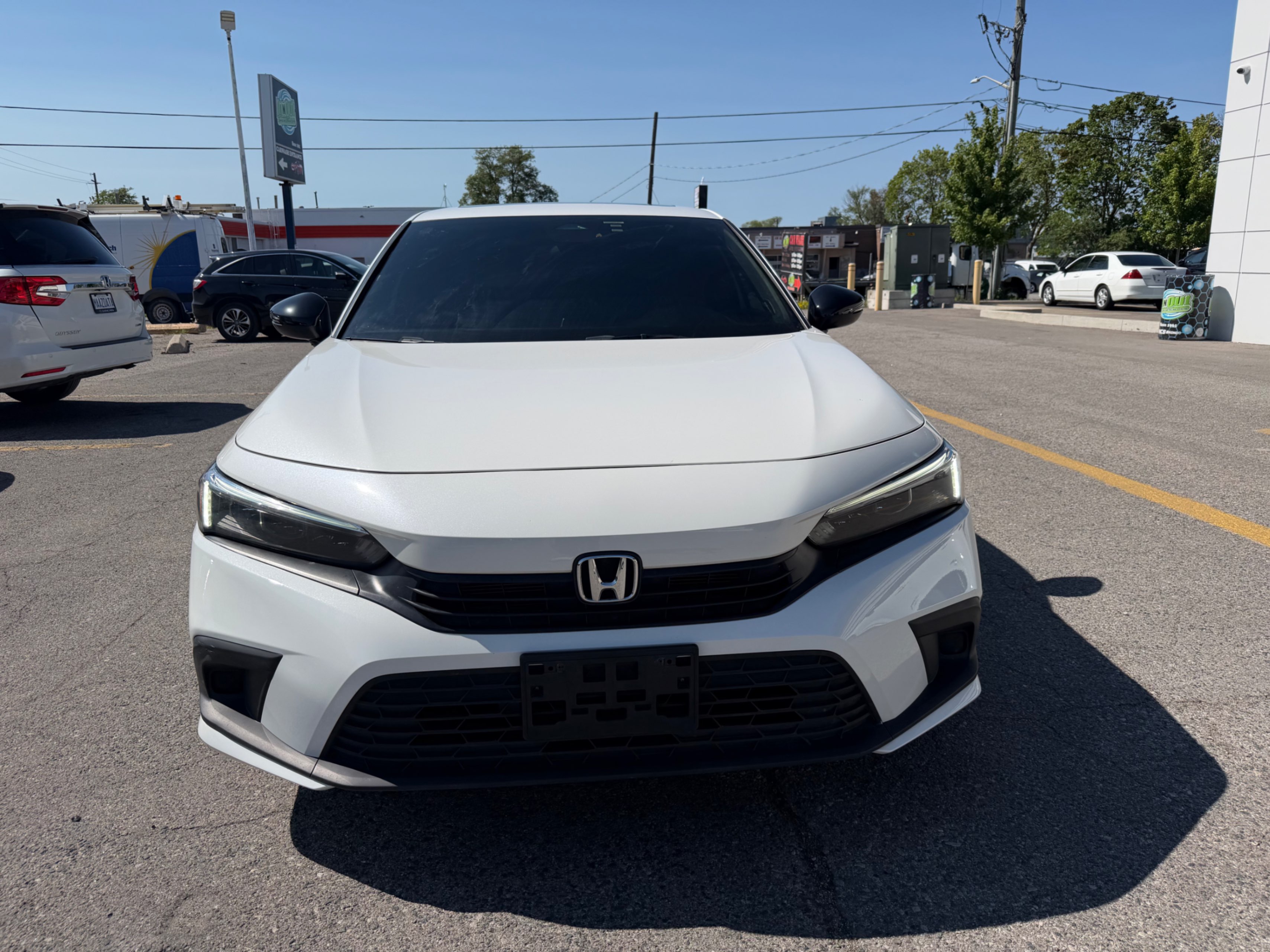 White 2024 Honda Civic Sedan Front-Wheel Drive Automatic