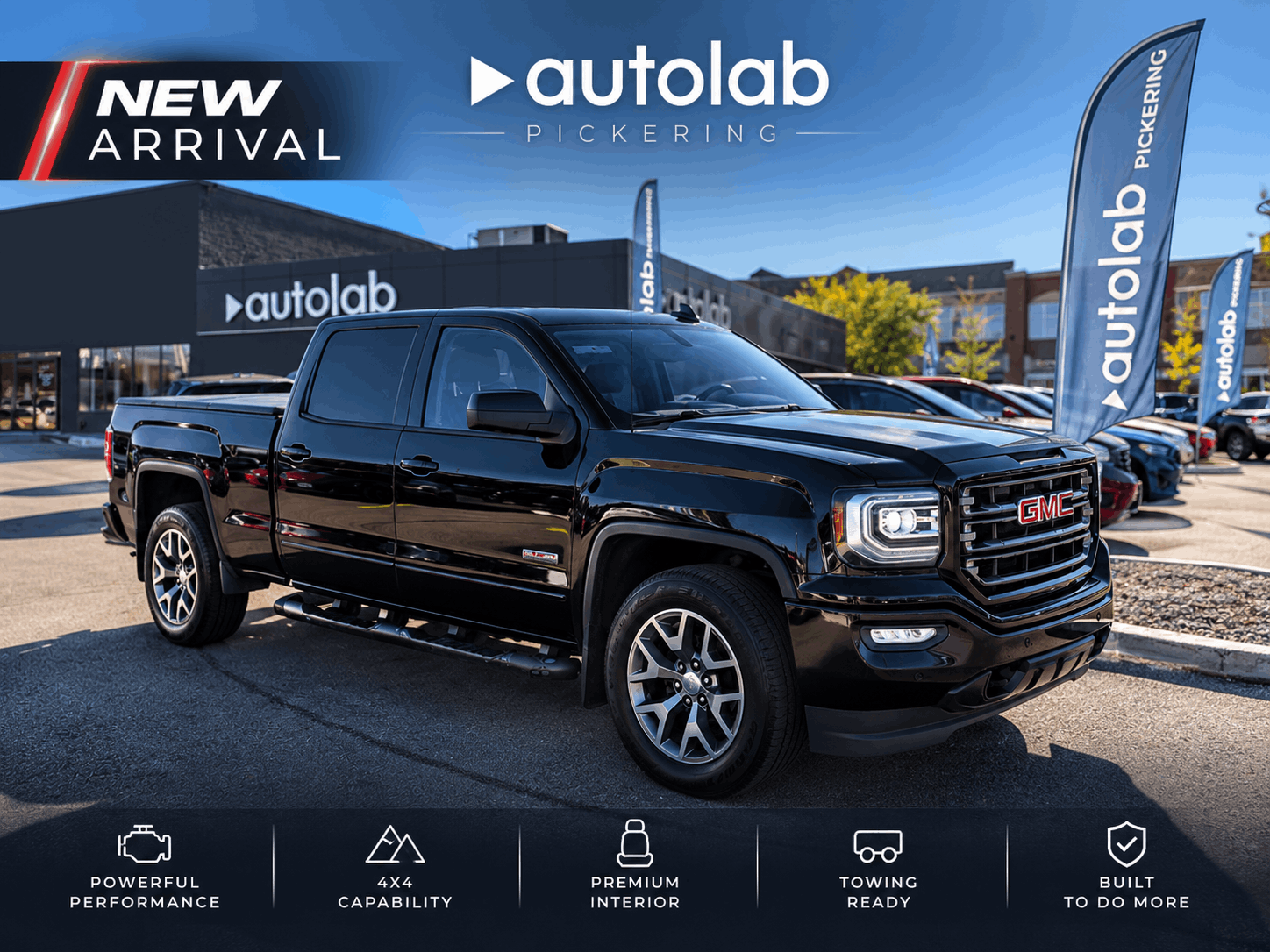 Black 2018 GMC Sierra 1500 Pickup Truck Four-Wheel Drive Automatic