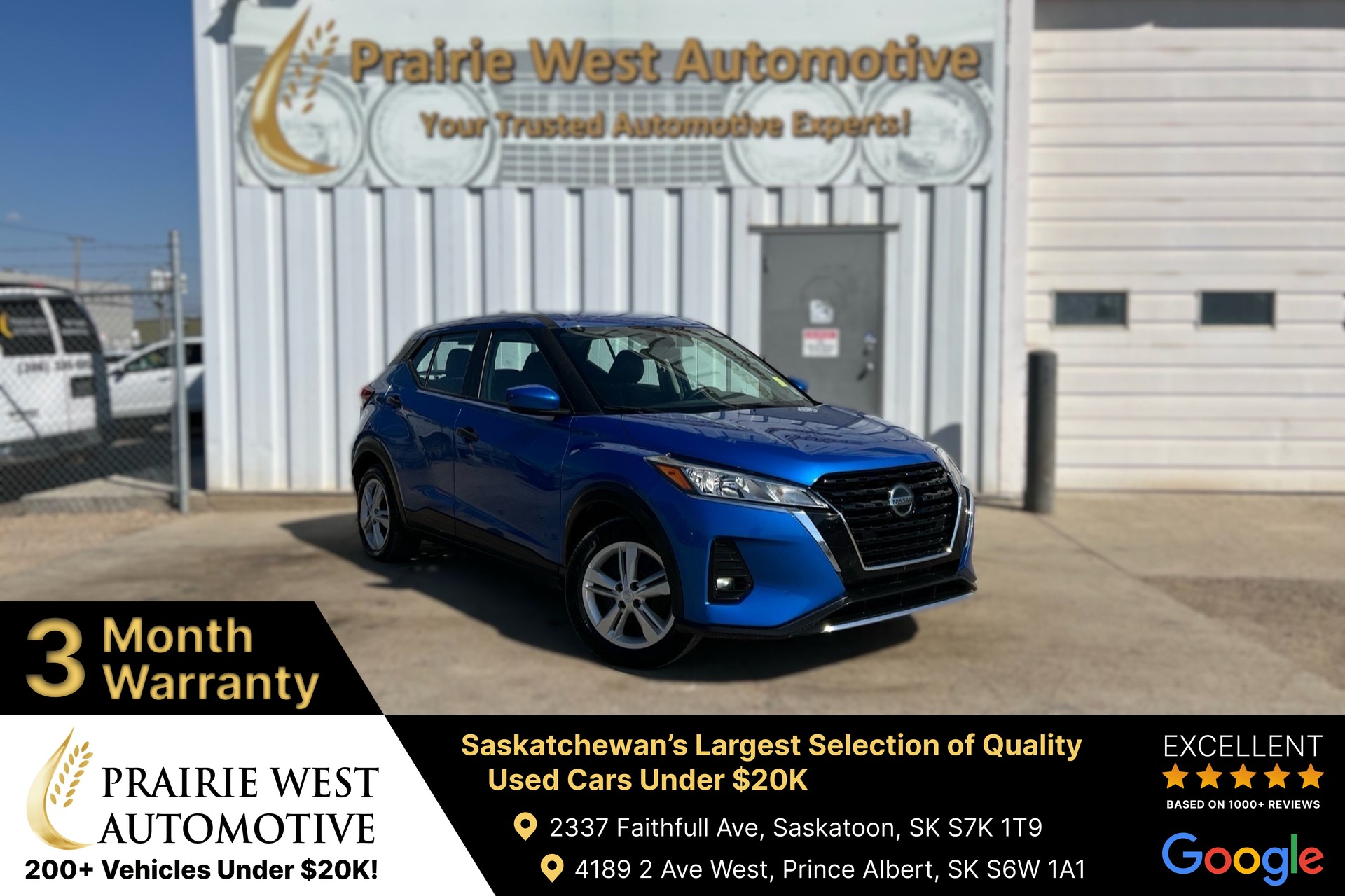 Blue 2021 Nissan Kicks SUV / Crossover Front-Wheel Drive Automatic