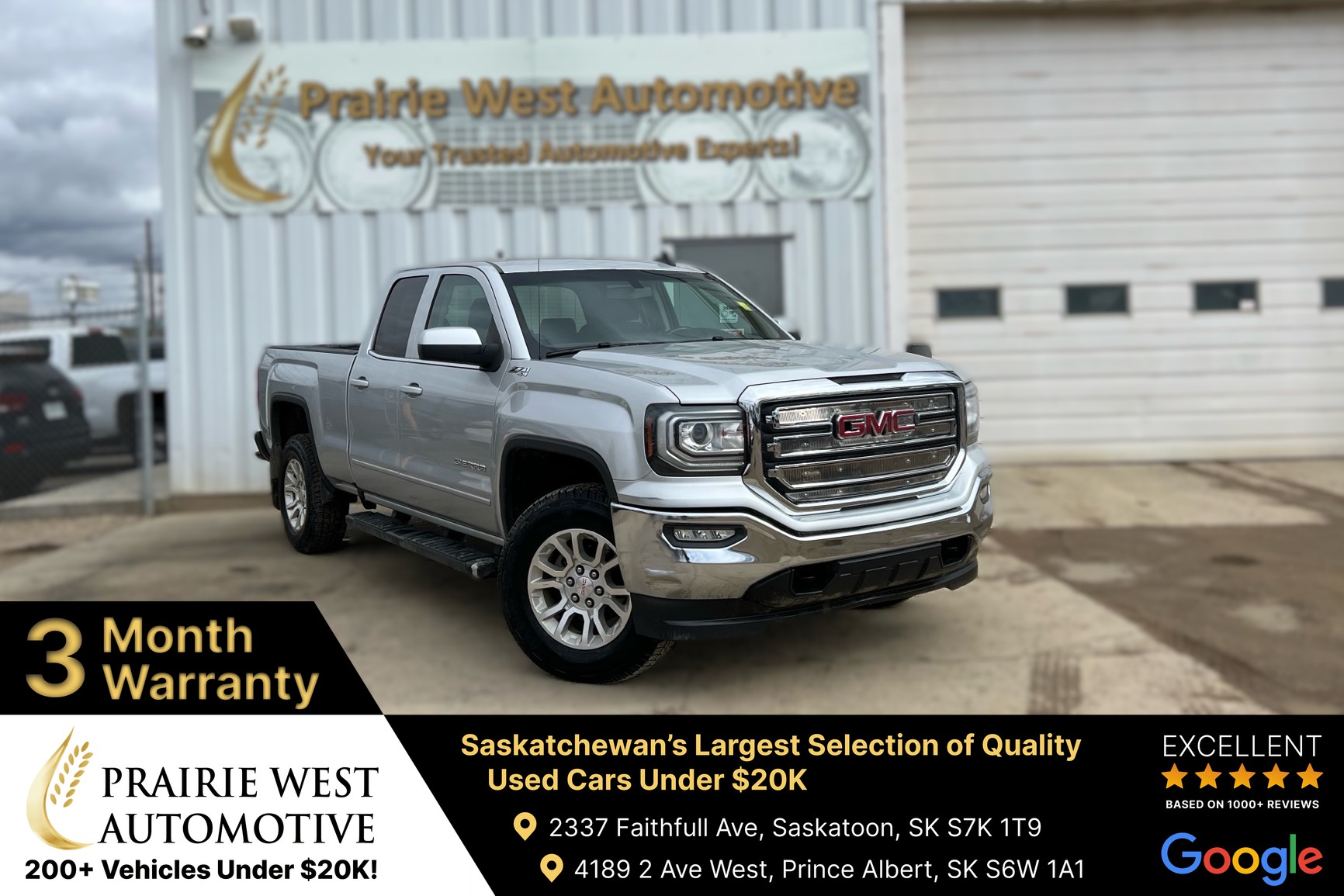 Silver 2019 GMC Sierra 1500 Limited Pickup Truck Four-Wheel Drive Automatic