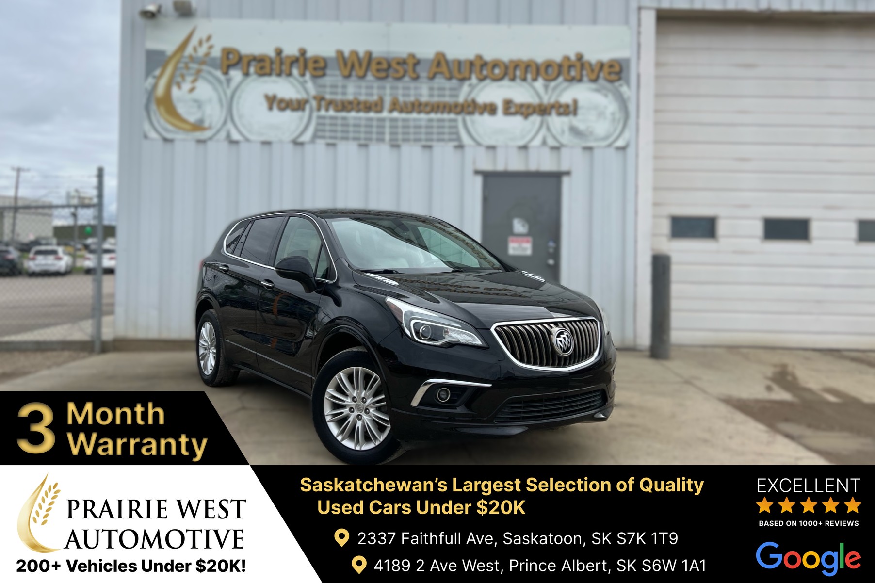 Black 2017 Buick Envision SUV / Crossover All-Wheel Drive Automatic