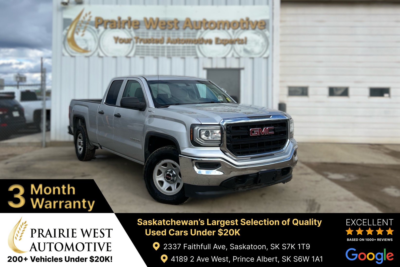 Silver 2019 GMC Sierra 1500 Limited Pickup Truck Four-Wheel Drive Automatic