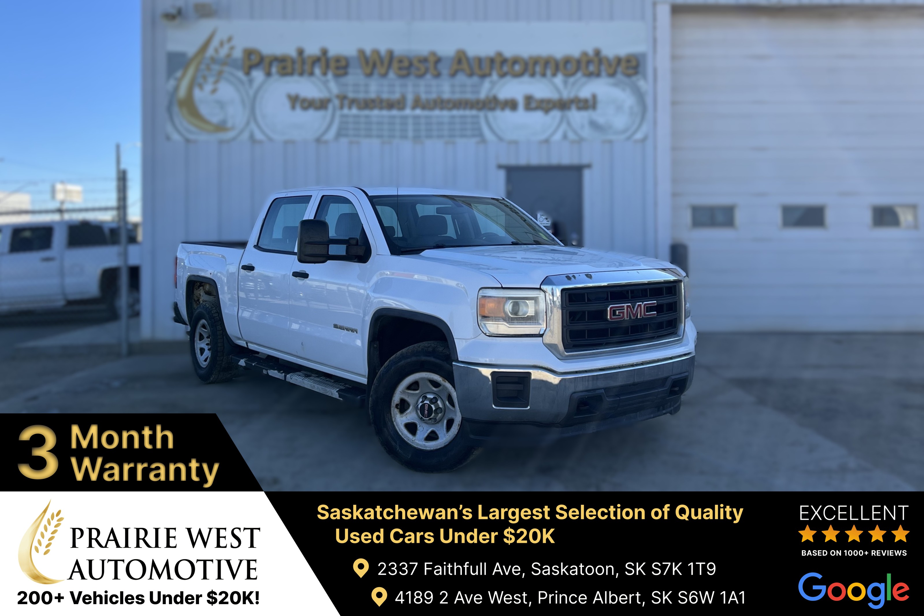 White 2014 GMC Sierra 1500 Pickup Truck Four-Wheel Drive Automatic