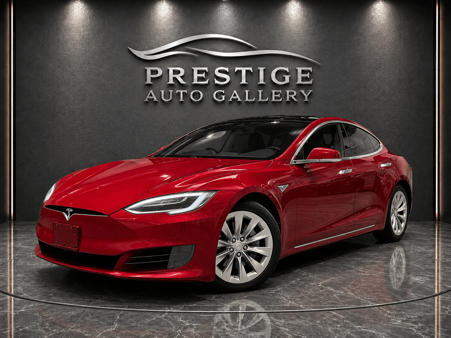 Red 2016 Tesla Model S Sedan All-Wheel Drive Automatic