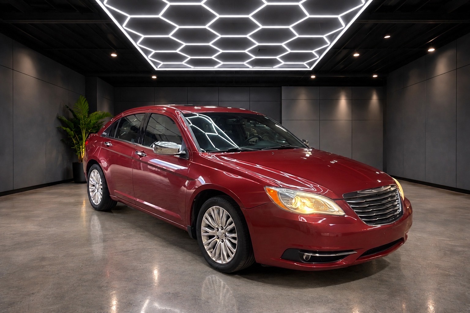 Red 2013 Chrysler 200 Sedan Front-Wheel Drive Automatic