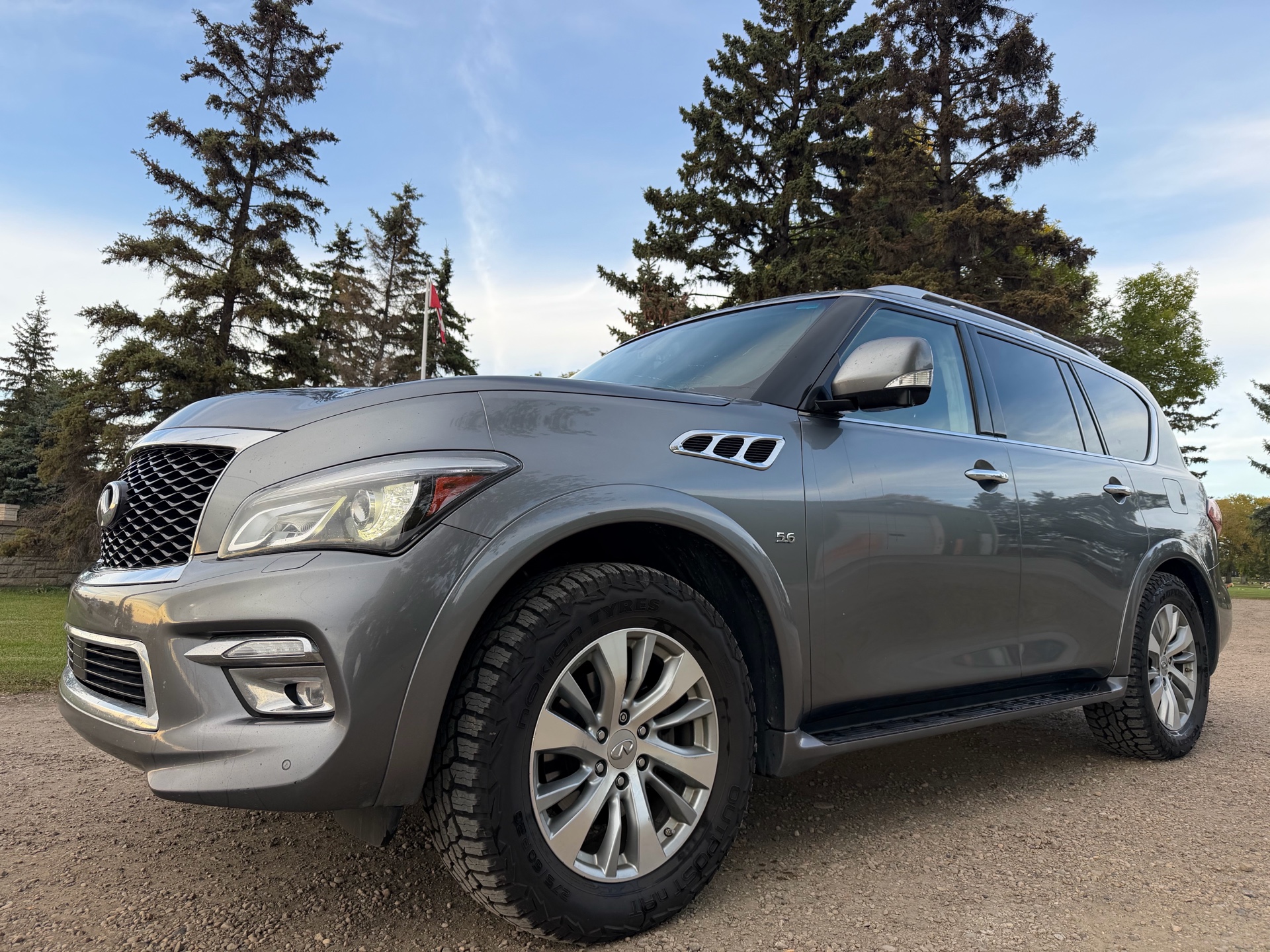 Gray 2016 INFINITI QX80 SUV / Crossover All-Wheel Drive Automatic
