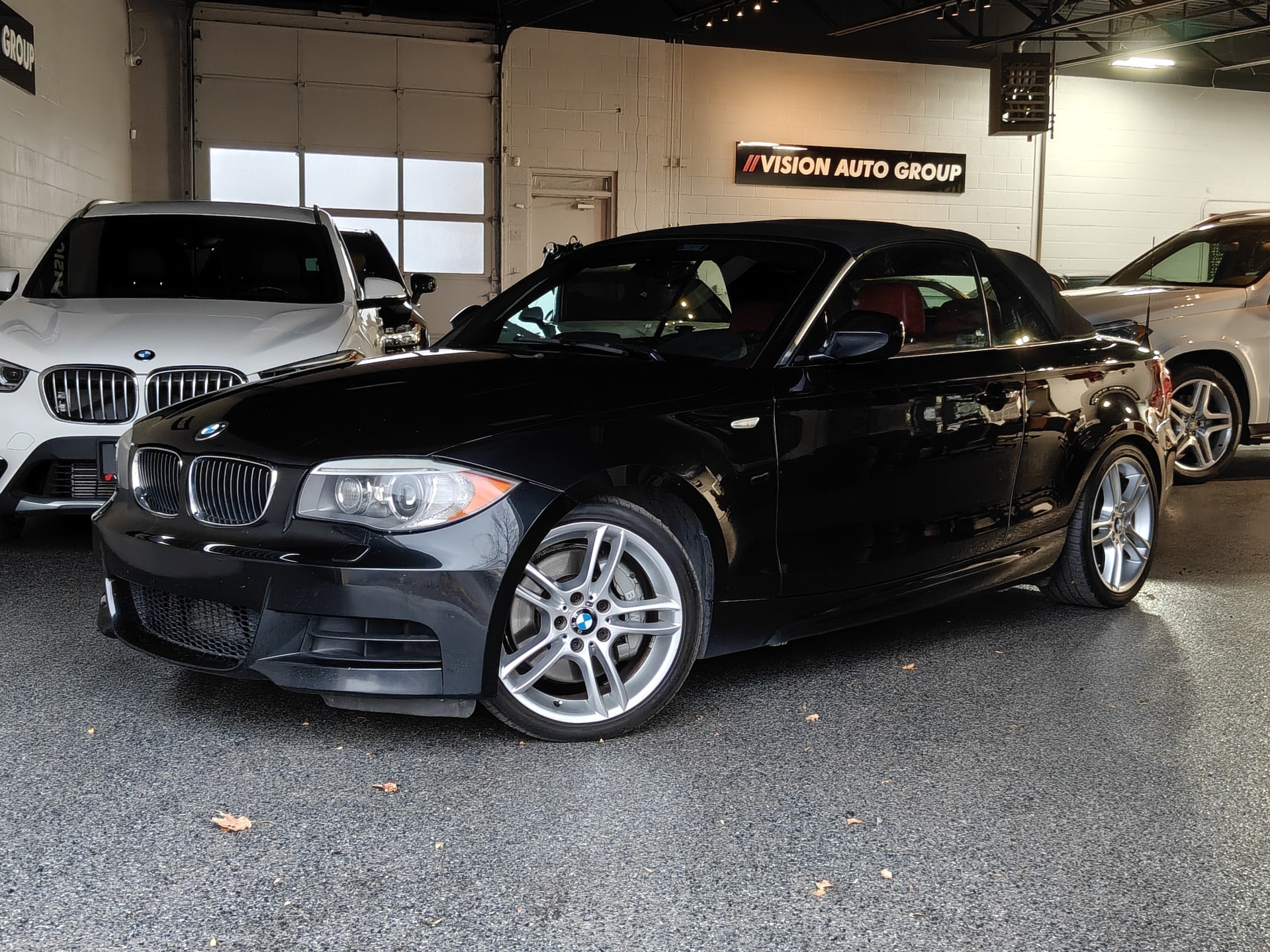 Black 2012 BMW 1 Series Convertible Rear-Wheel Drive Automatic