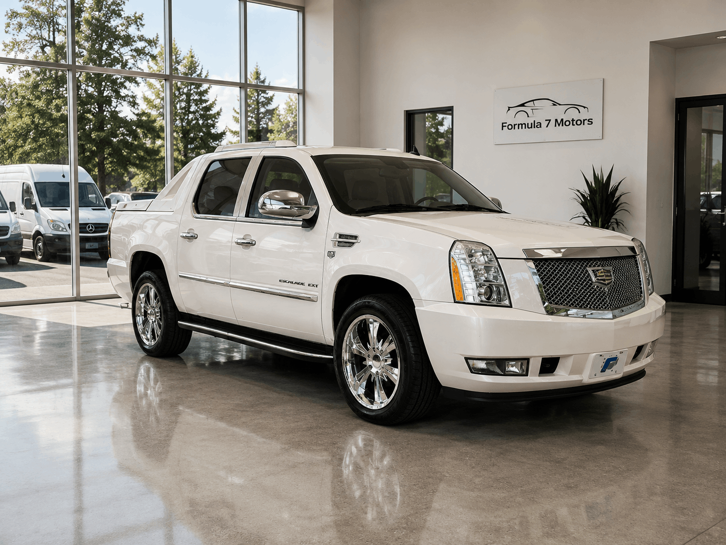 White 2012 Cadillac Escalade EXT Pickup Truck All-Wheel Drive Automatic