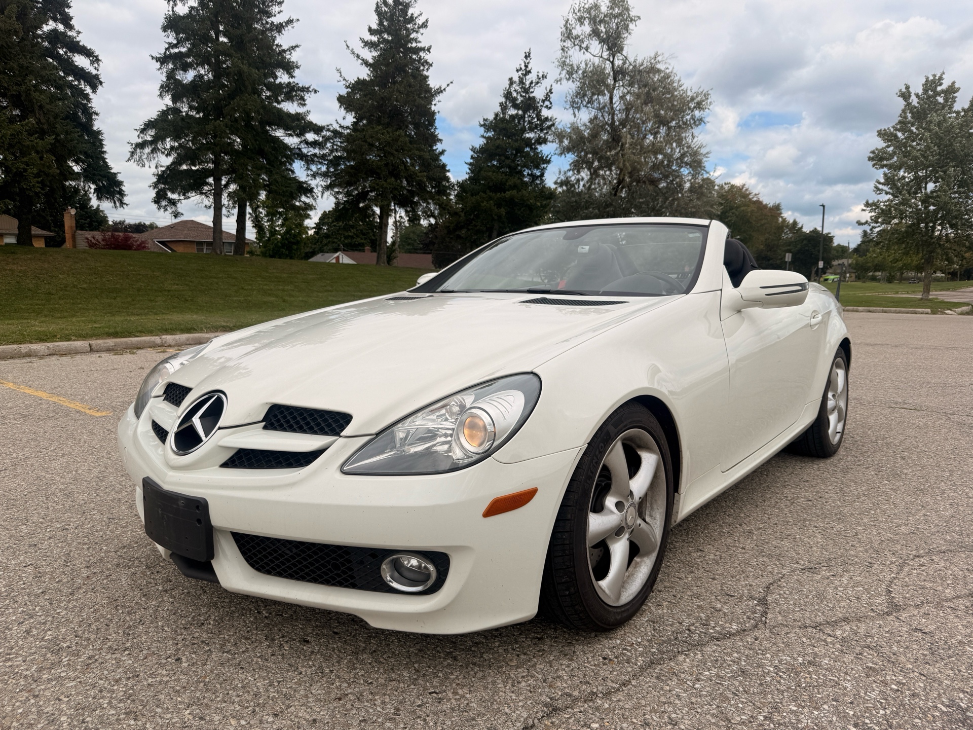 White 2011 Mercedes-Benz SLK Convertible Rear-Wheel Drive Automatic
