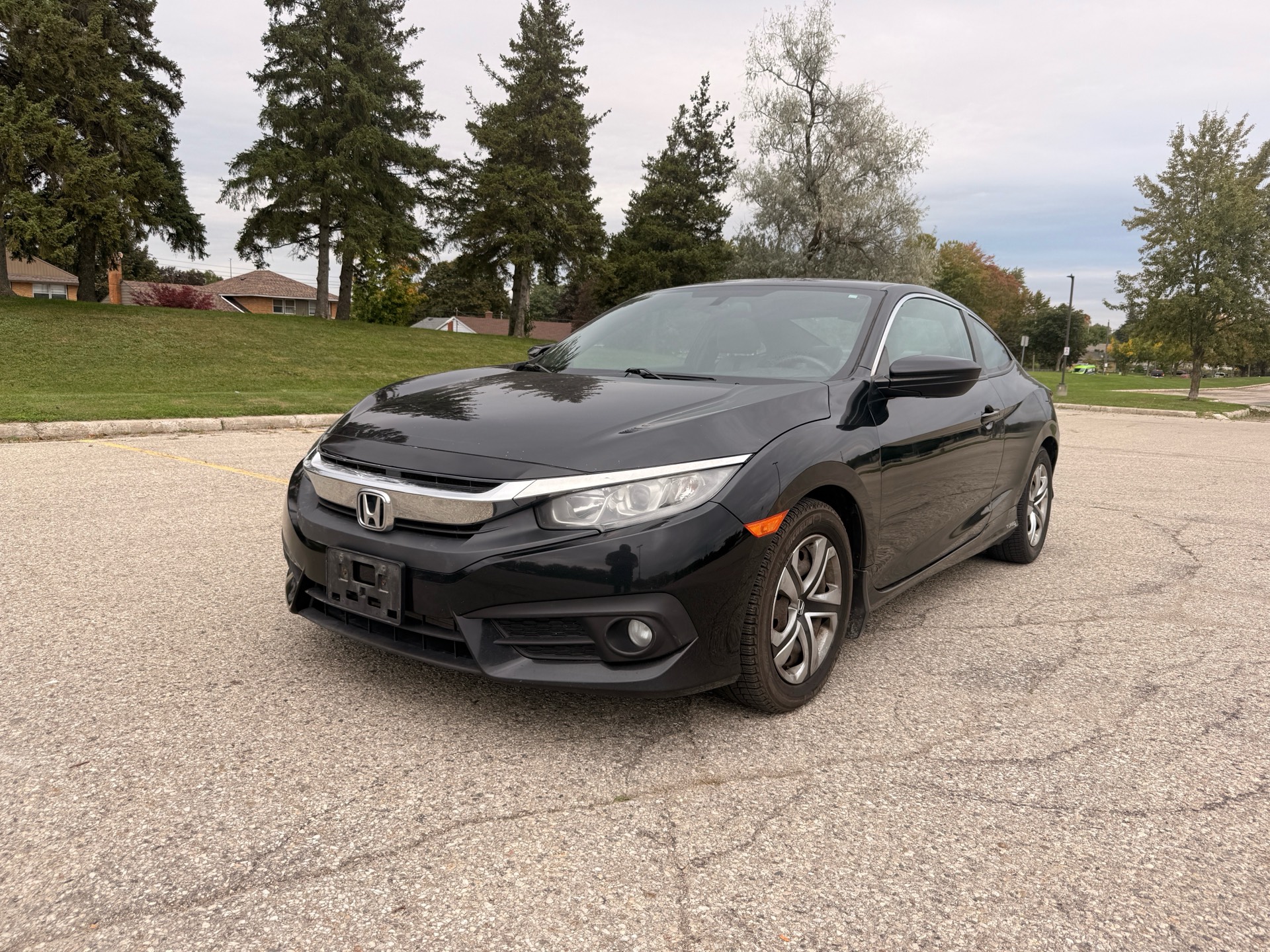 Black 2017 Honda Civic Coupe Coupe Front-Wheel Drive Manual