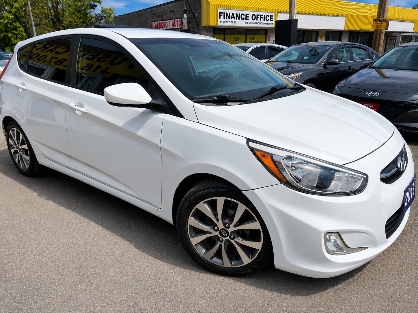 White 2017 Hyundai Accent Hatchback Front-Wheel Drive Automatic