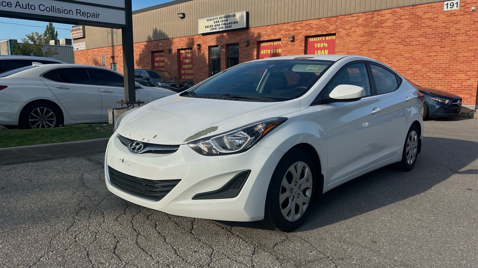 White 2015 Hyundai Elantra Sedan Automatic