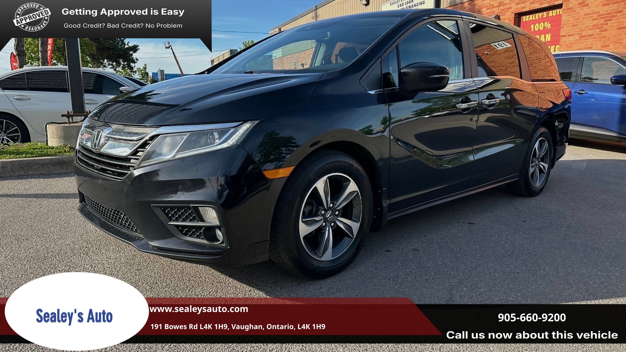 Black 2018 Honda Odyssey Minivan Front-Wheel Drive Automatic