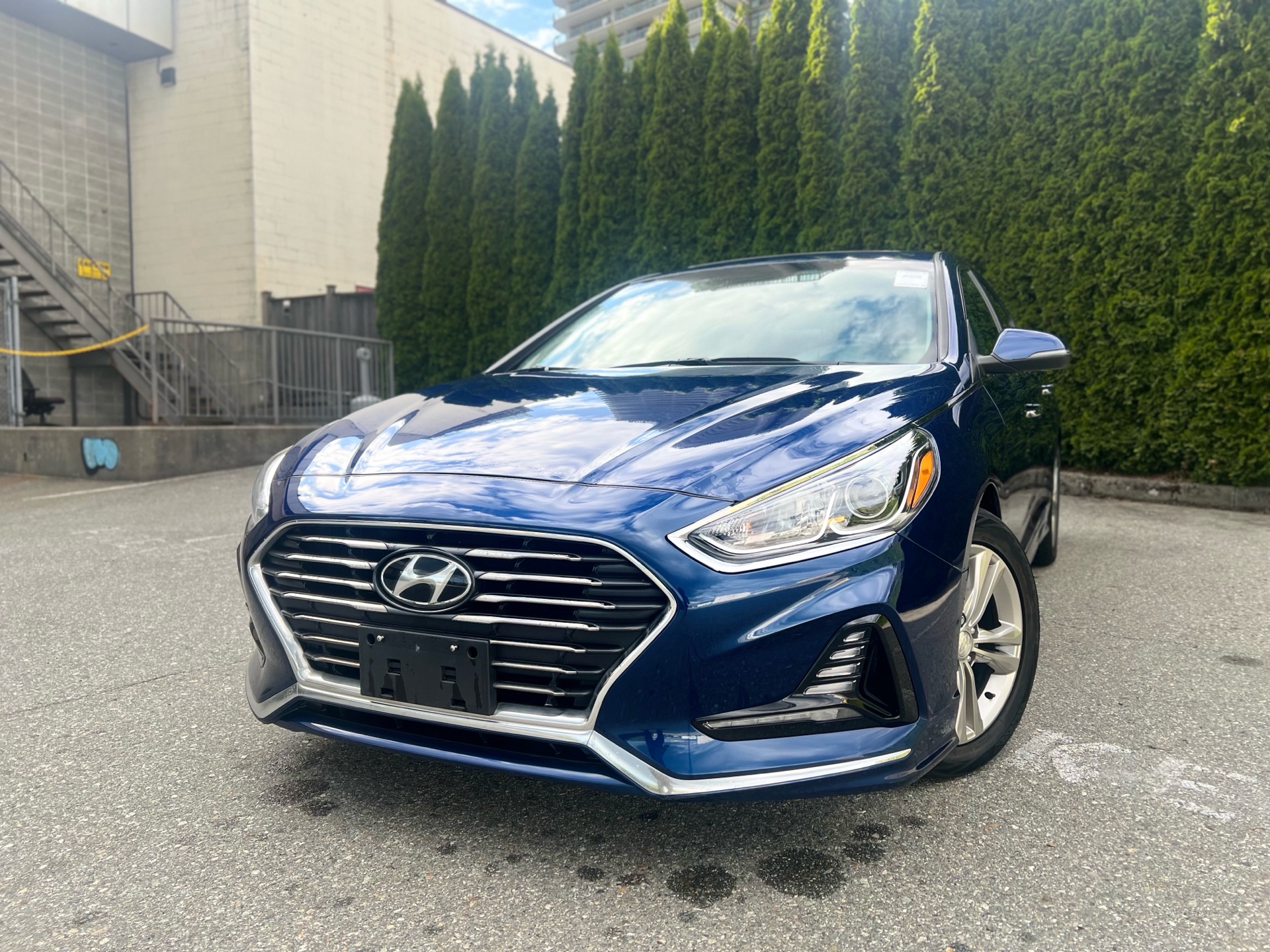 Blue 2018 Hyundai Sonata Sedan Automatic