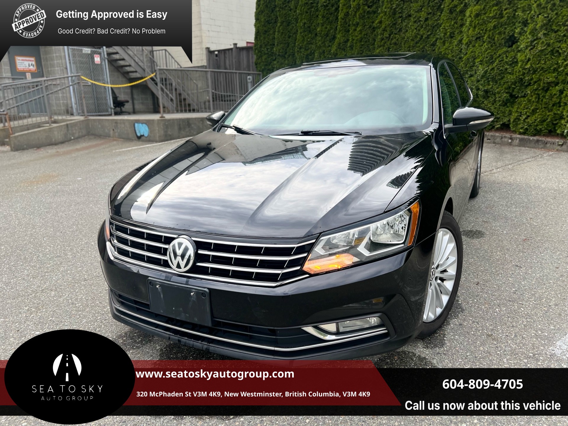Black 2016 Volkswagen Passat Sedan Automatic
